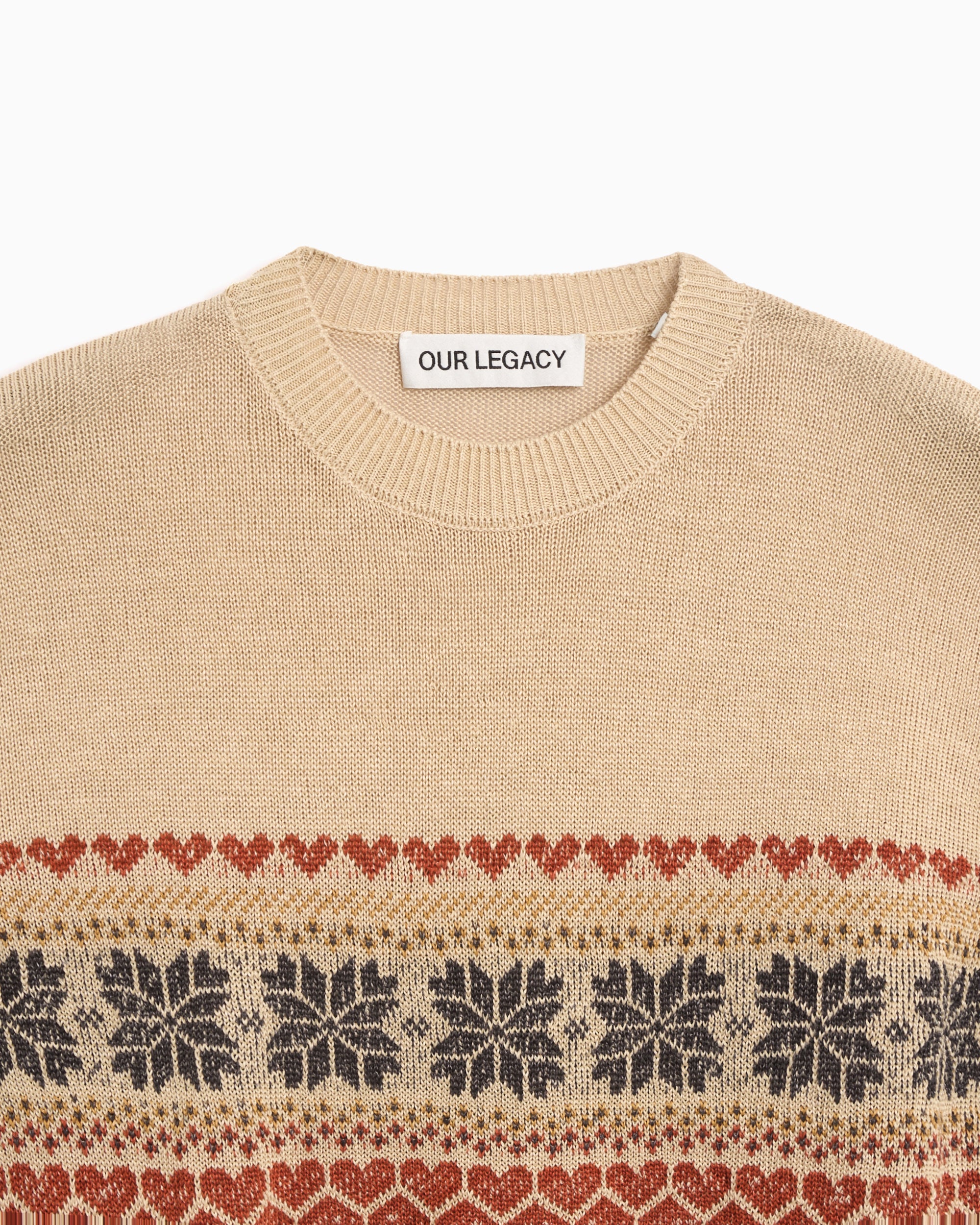 Sweaters Our Legacy Snow Fairisle Hemp Men's Base Roundneck Sweater Men's Sweater - M2243BS