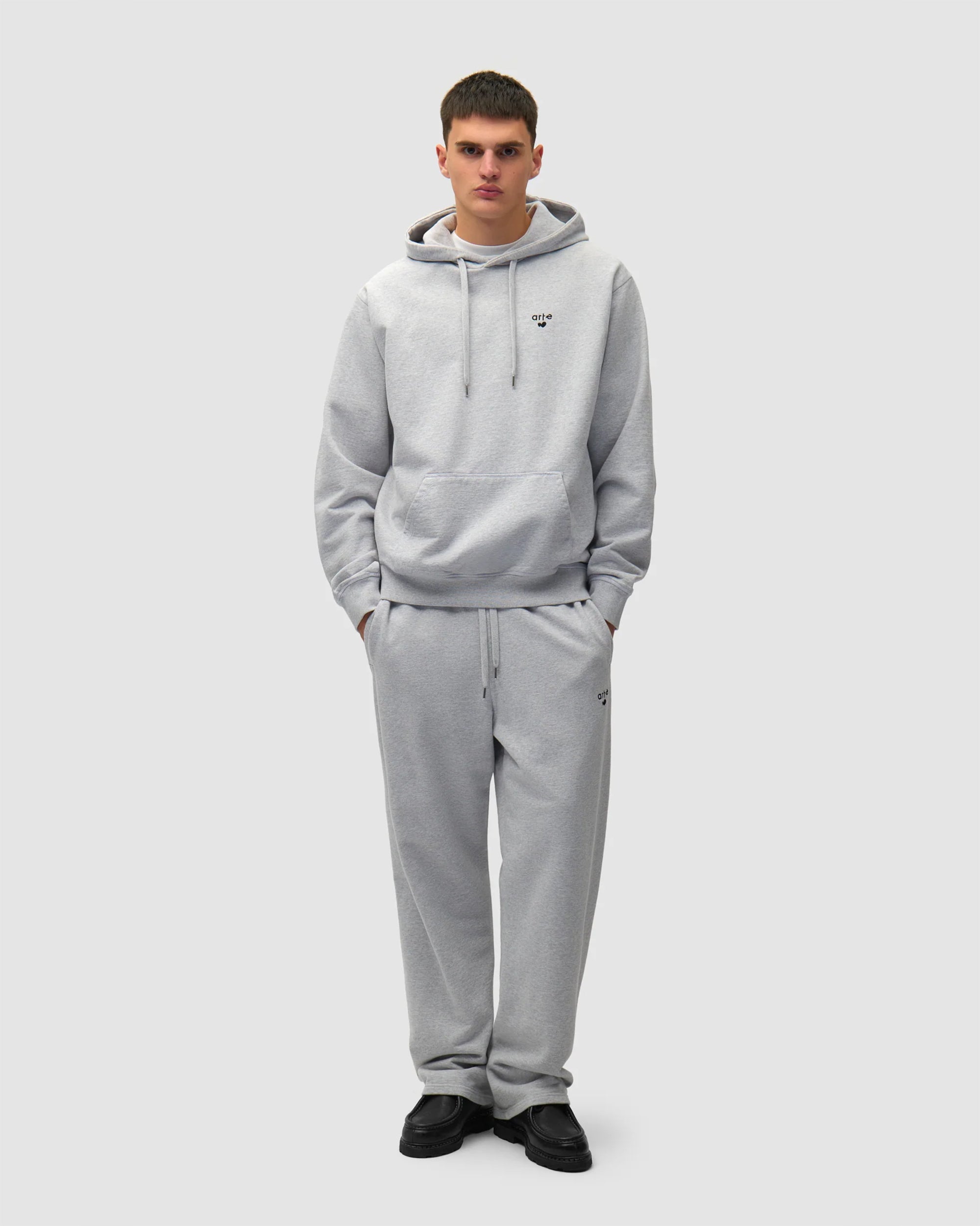 Sweatshirts Arte Antwerp Heart Logo Relaxed Men's Hoodie - SS26-133H-Grey