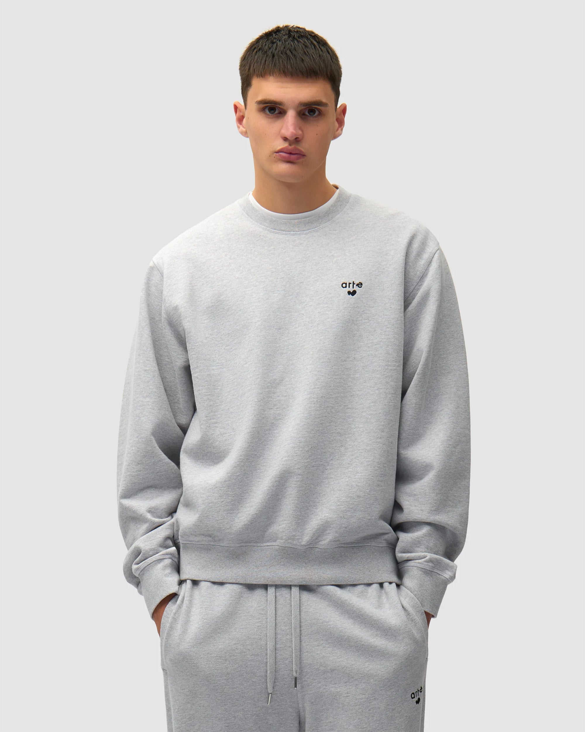 Sweatshirts Arte Antwerp Heart Logo Relaxed Men's Sweatshirt - SS26-164C-Grey
