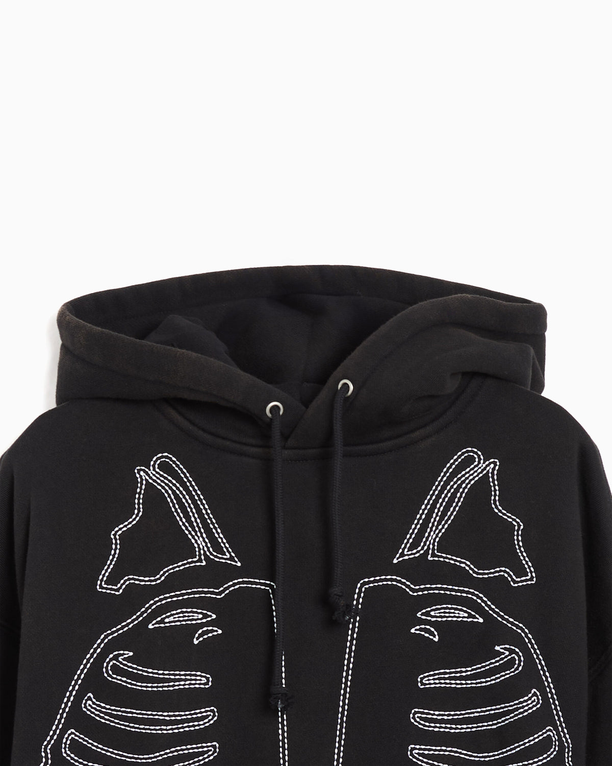 Sweatshirts Awake NY Vanson Bones Embroidered Relaxed Men's Hoodie - AWK-FW26-HD002-BLK