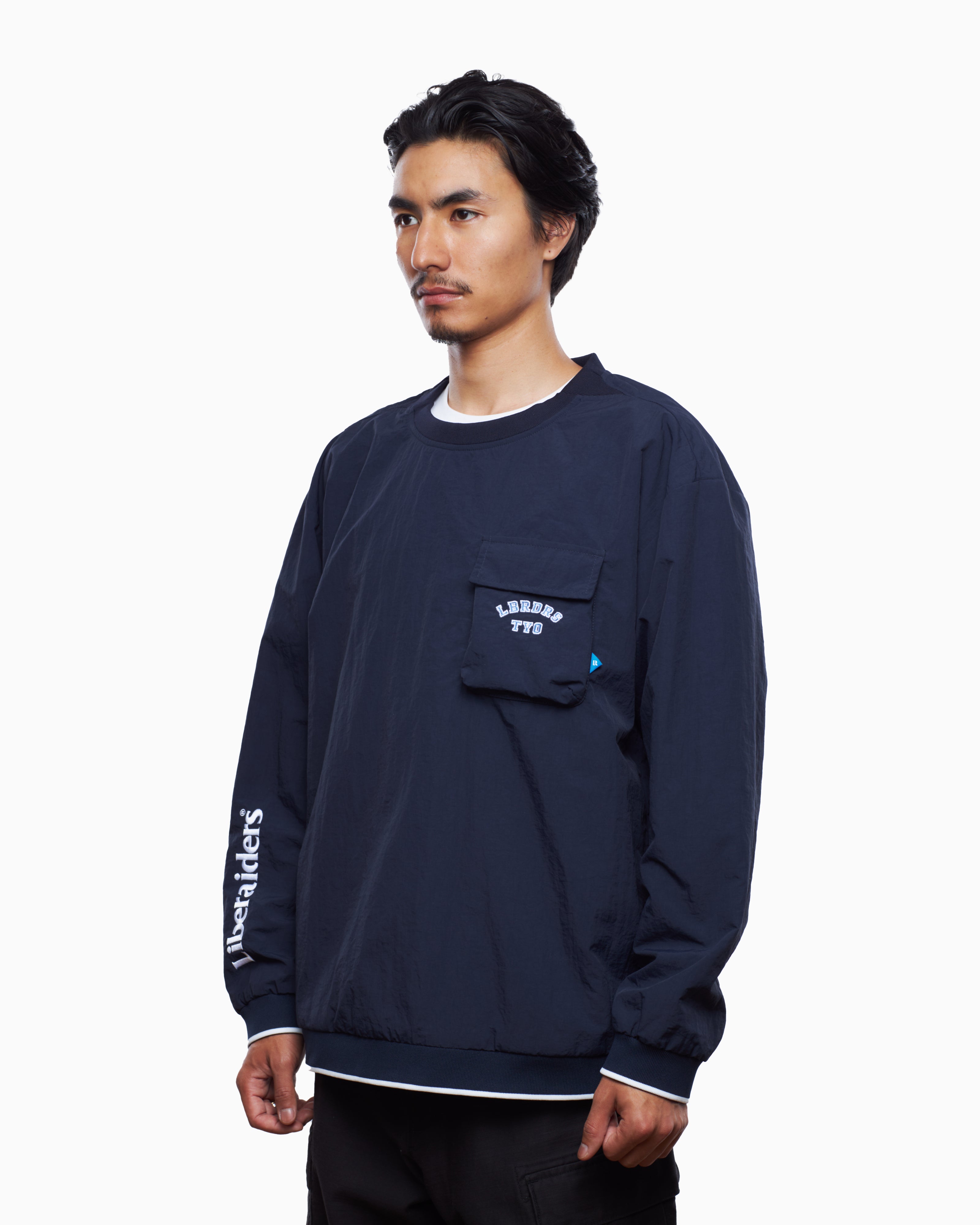 Sweatshirts Liberaiders® Liberaiders® LR Men's Nylon Sweatshirt Men's Sweatshirt - 753032303-NAVY