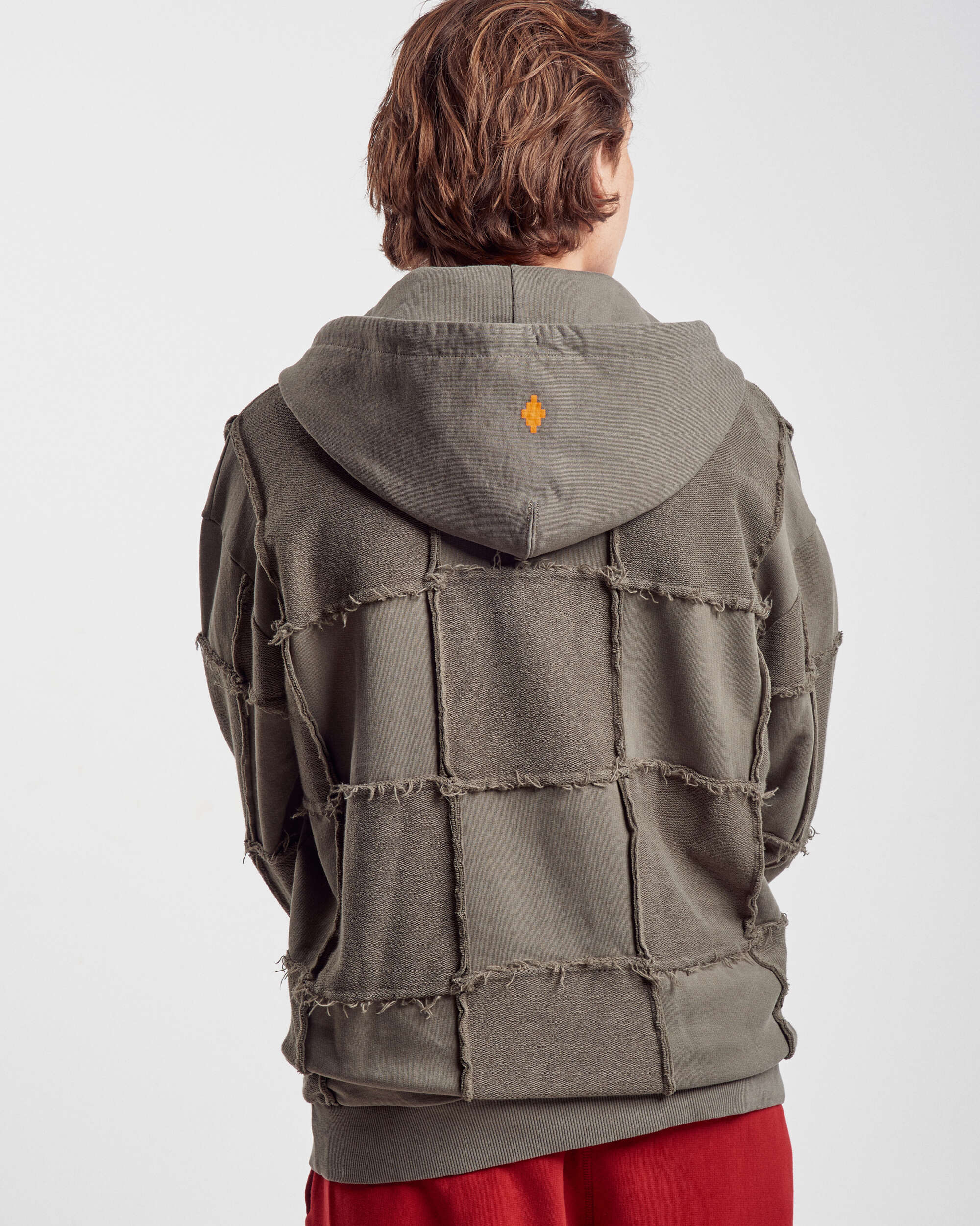 Sweatshirts Marcelo Burlon Logo Check Over Full Zip Men's Hoodie Men's Hoodie - CMBE015F21FLE0015620