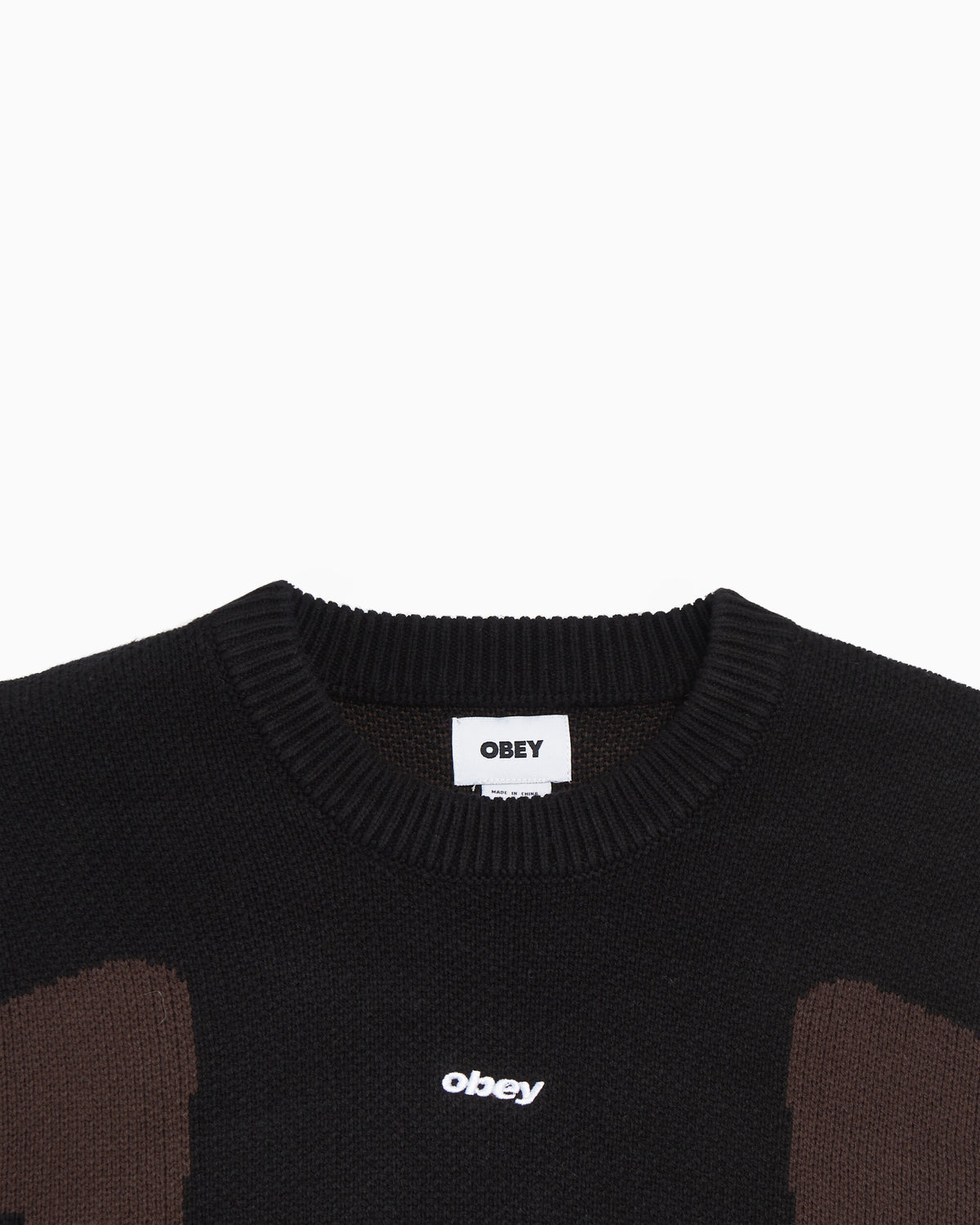 Sweatshirts OBEY Clothing Brann Embroidered Relaxed Men's Sweatshirt - 151000131-DIB