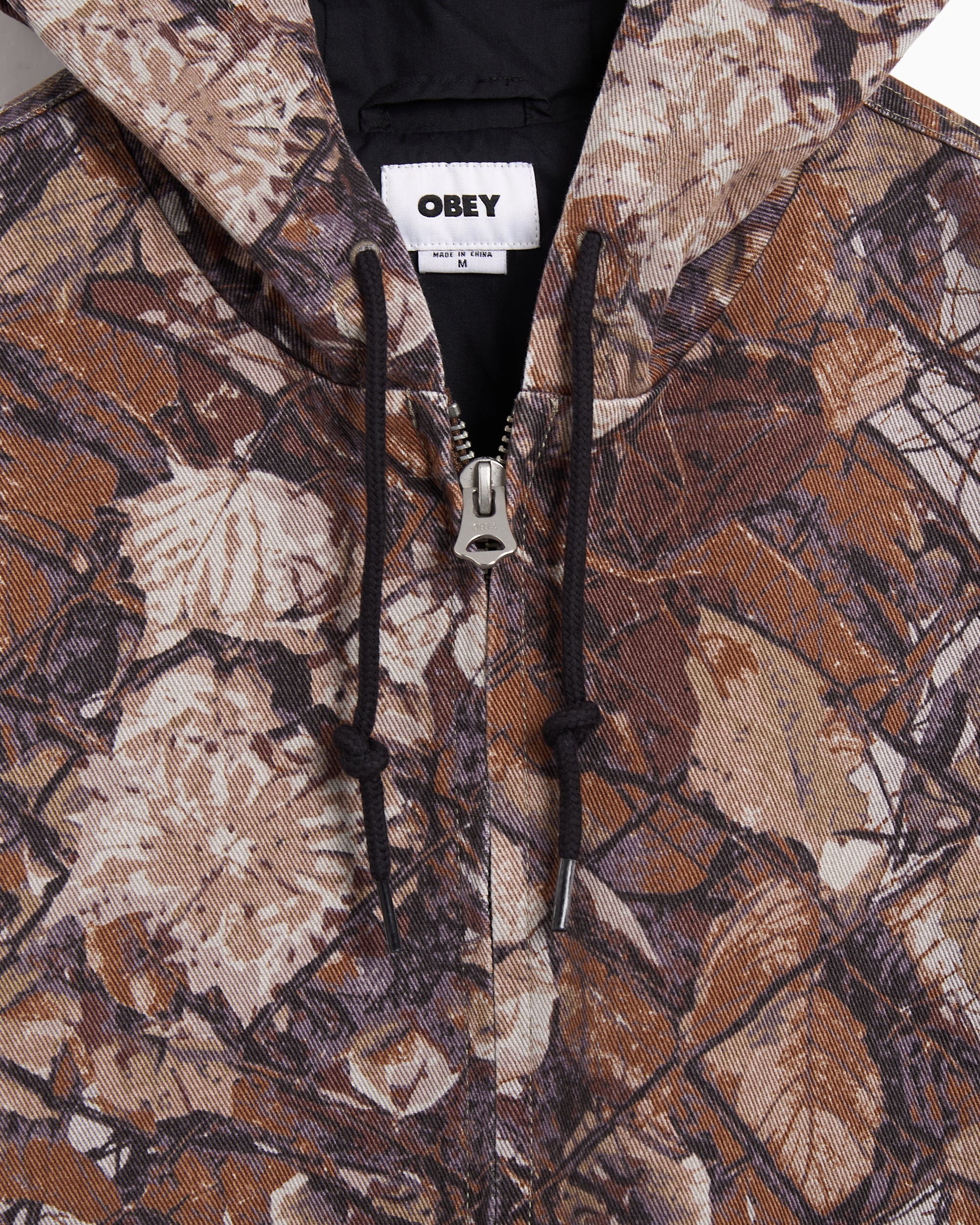 Sweatshirts OBEY Clothing Glen Graphic Relaxed Men's Zip-Up Sweatshirt - 121800593-FNC