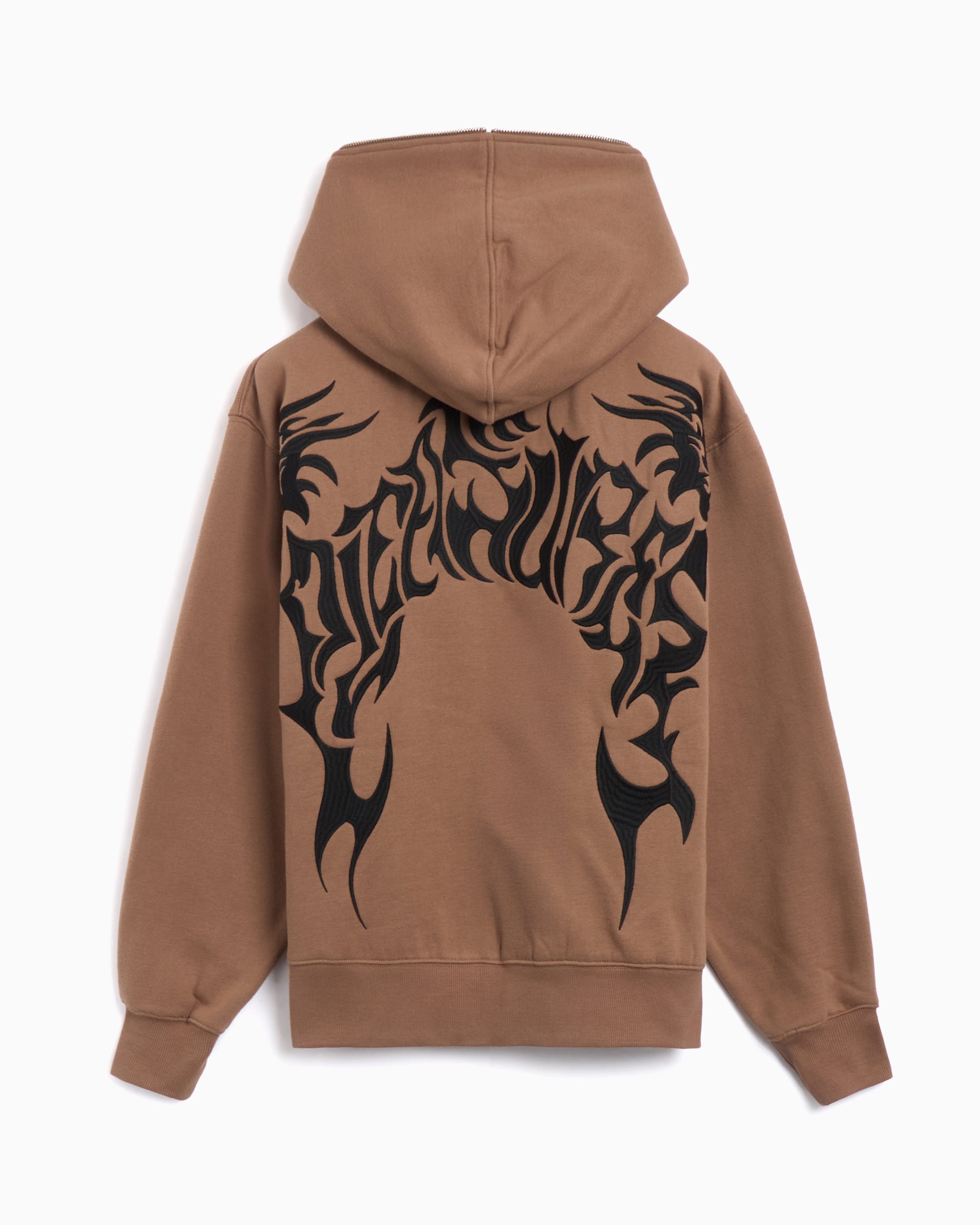 Sweatshirts Pleasures Dragon Zip Men's Hoodie Men's Zip-Up Sweatshirt - P24W032-BROWN