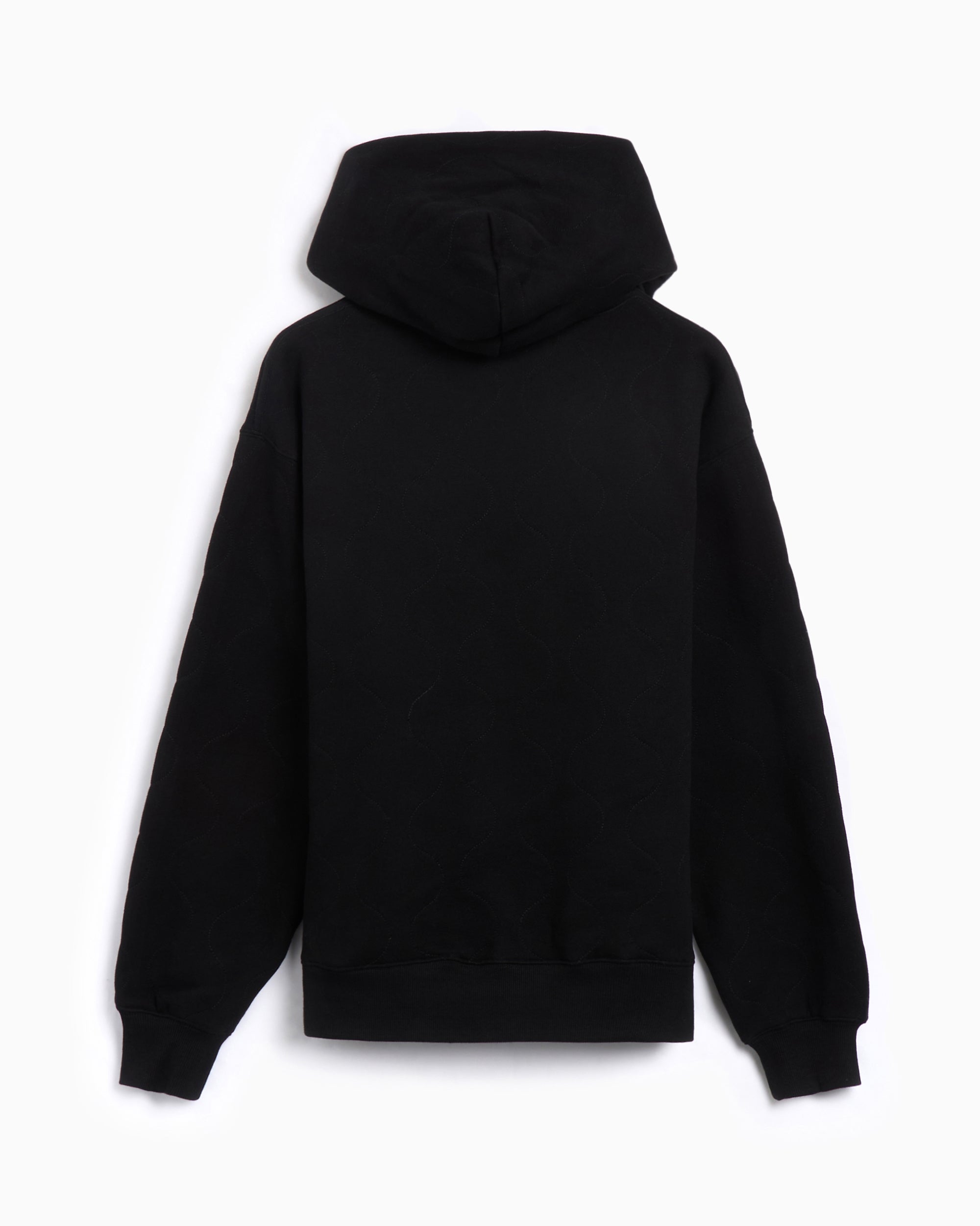 Sweatshirts Pleasures Wave Quilted Relaxed Men's Hoodie - P24W007-BLACK