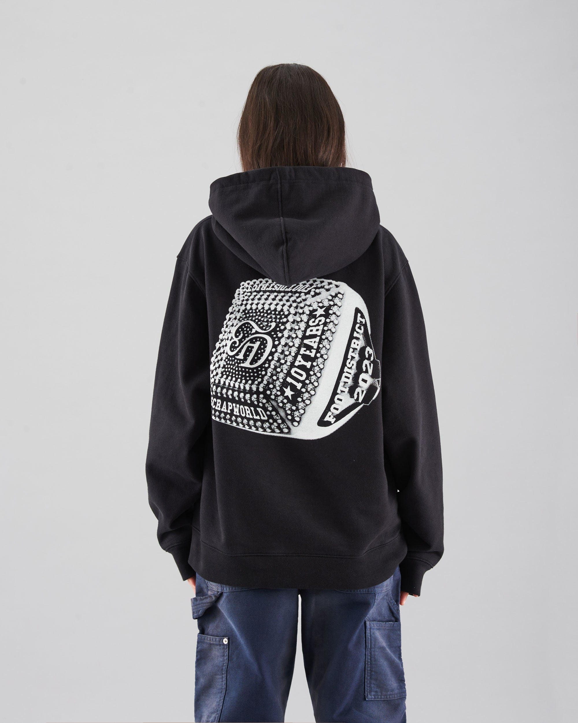 Sweatshirts X ScrapWorld FOOTDISTRICT x ScrapWorld Ring Unisex Hoodie Unisex Hoodie - FDSWHRING-BLACK