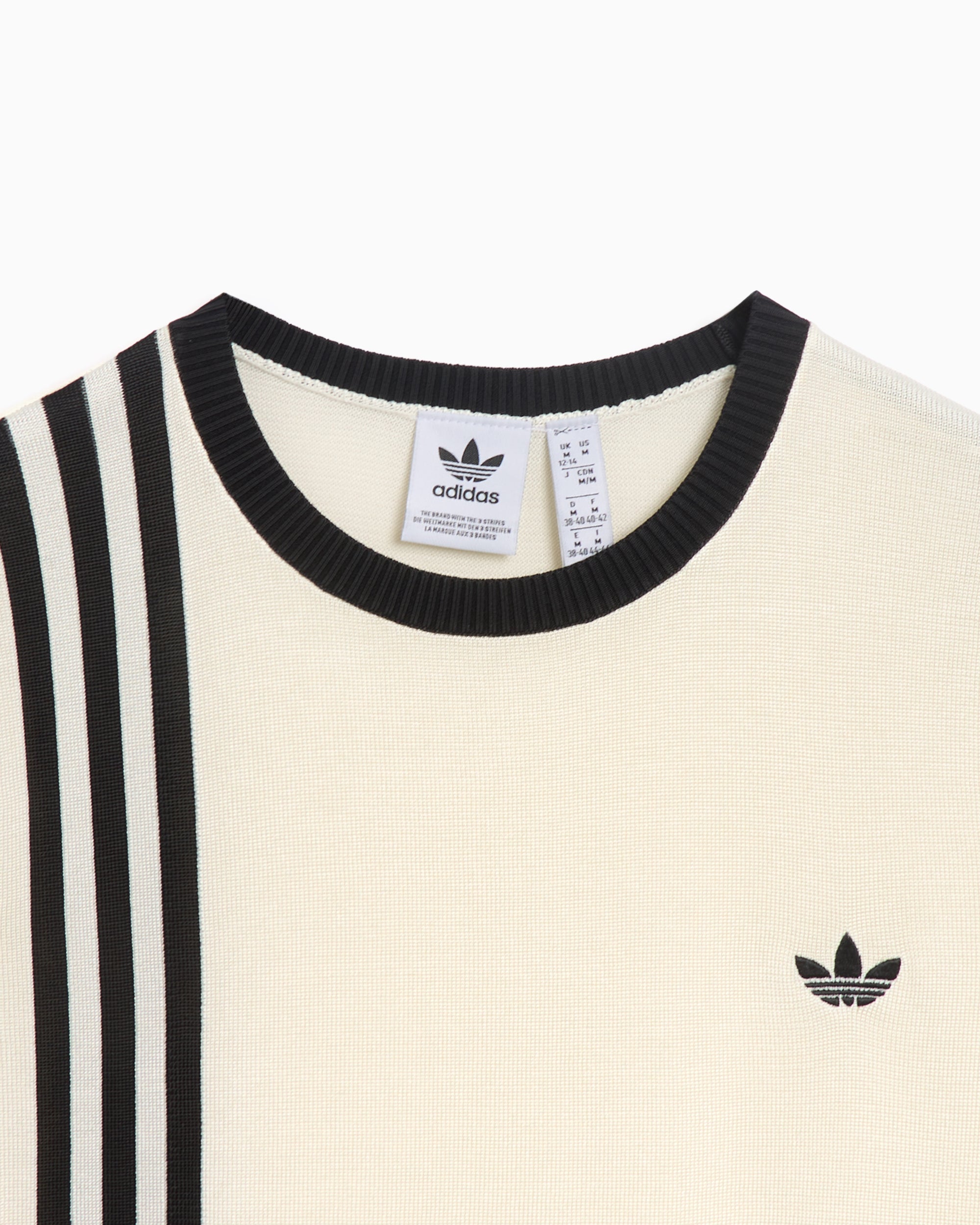 T-Shirts Adidas Originals 3 Stripes Women's Knitted Short T-Shirt Slim Women's T-Shirt - JJ0961