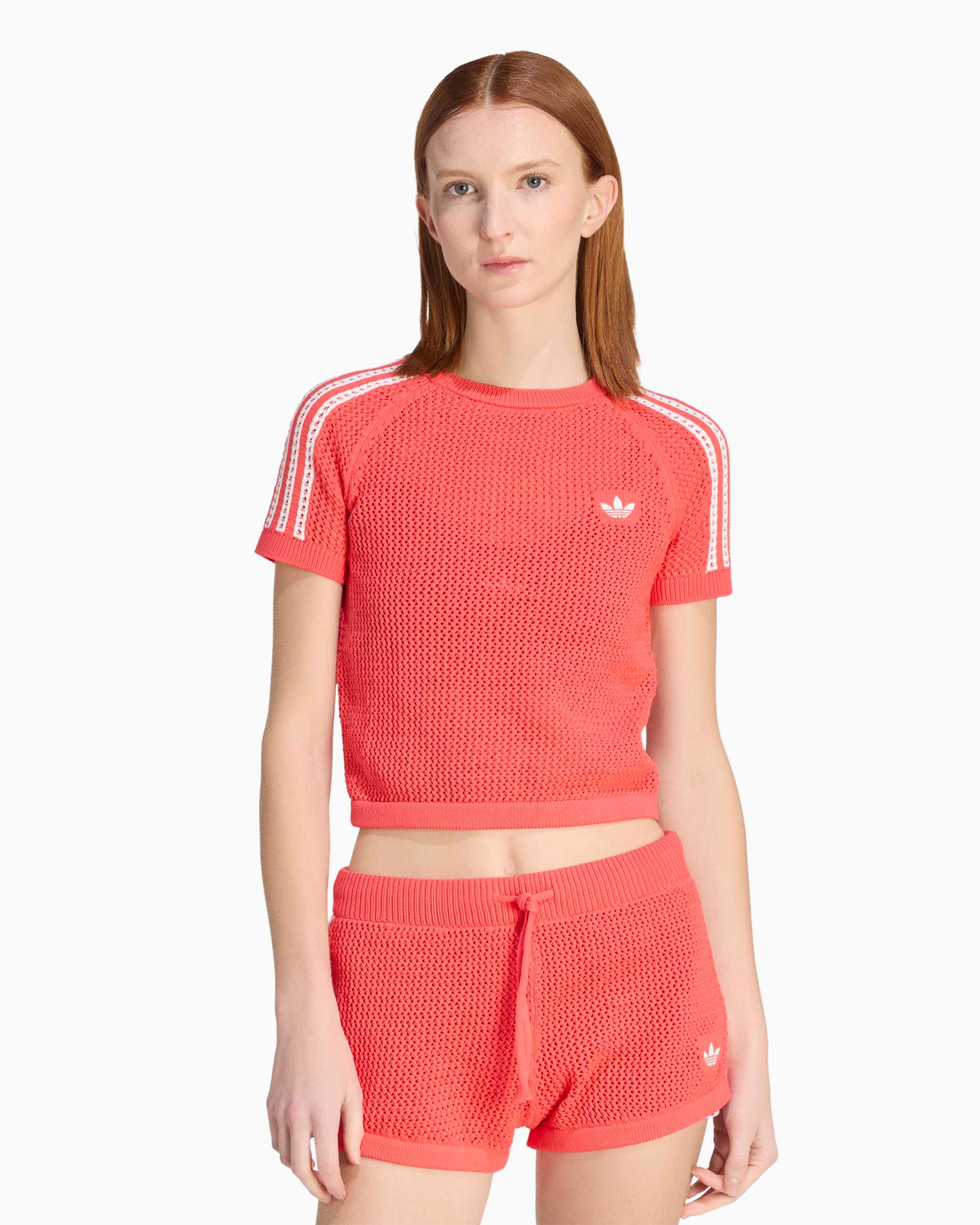 T-Shirts adidas Originals Cali Crochet Crop Women's T-Shirt - KC6482
