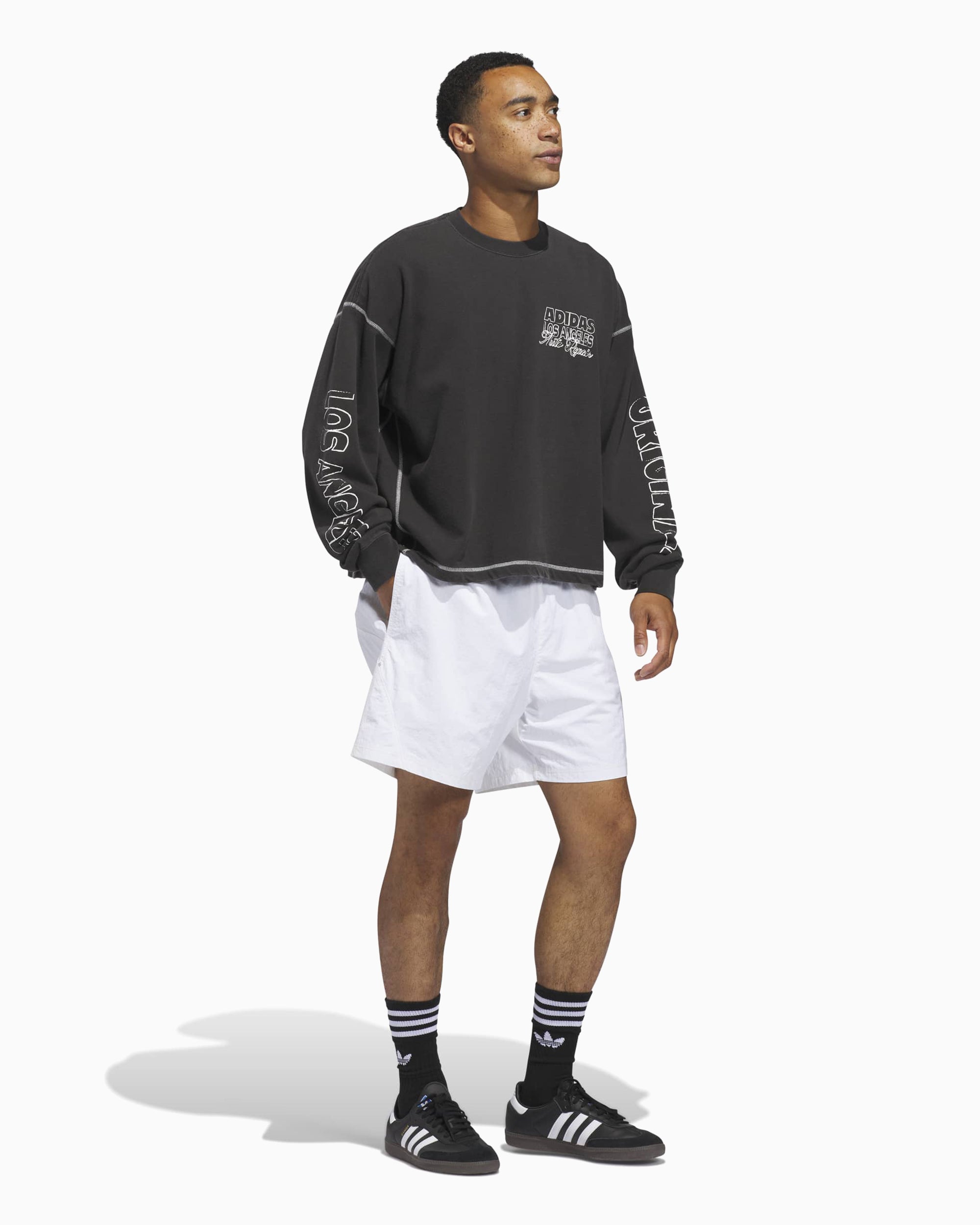 T-Shirts adidas Originals Wilshire Los Angeles Long-Sleeved Unisex T-Shirt - JX6140