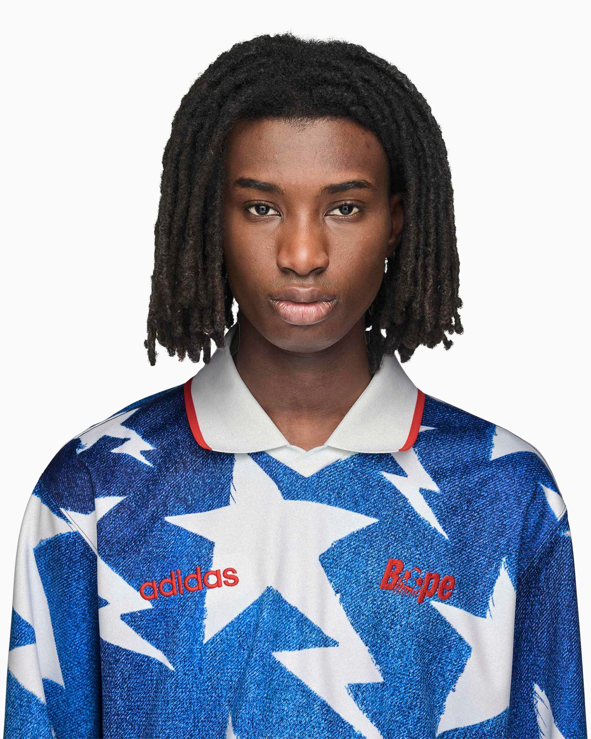 T-Shirts adidas Originals x BAPE Graphic Long-Sleeved Relaxed Men's Jersey T-Shirt - KF4913