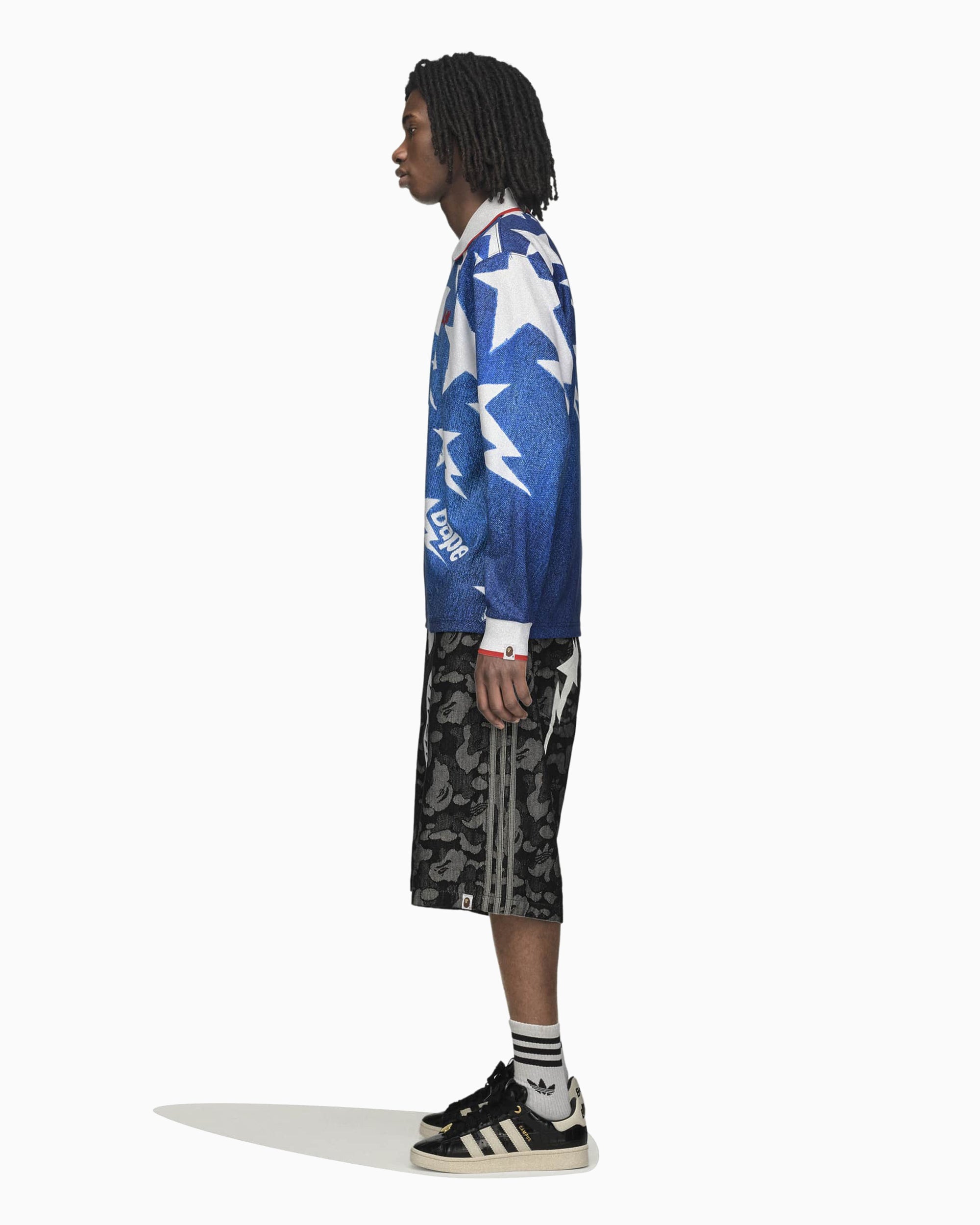 T-Shirts adidas Originals x BAPE Graphic Long-Sleeved Relaxed Men's Jersey T-Shirt - KF4913