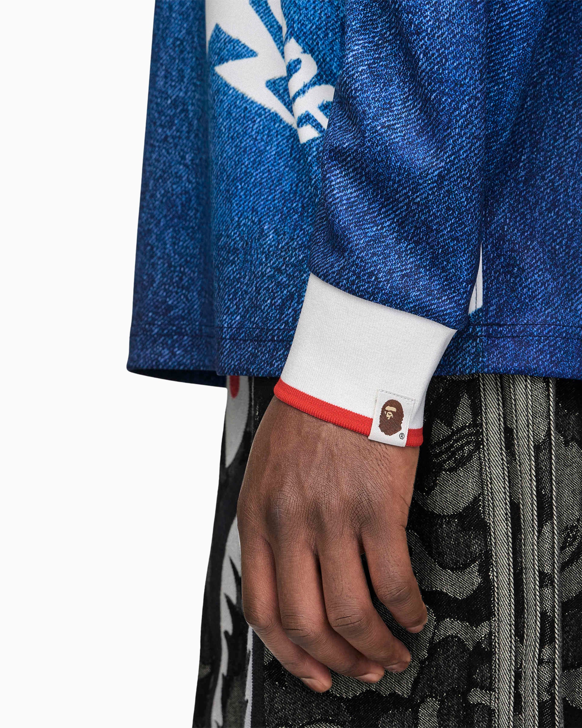 T-Shirts adidas Originals x BAPE Graphic Long-Sleeved Relaxed Men's Jersey T-Shirt - KF4913