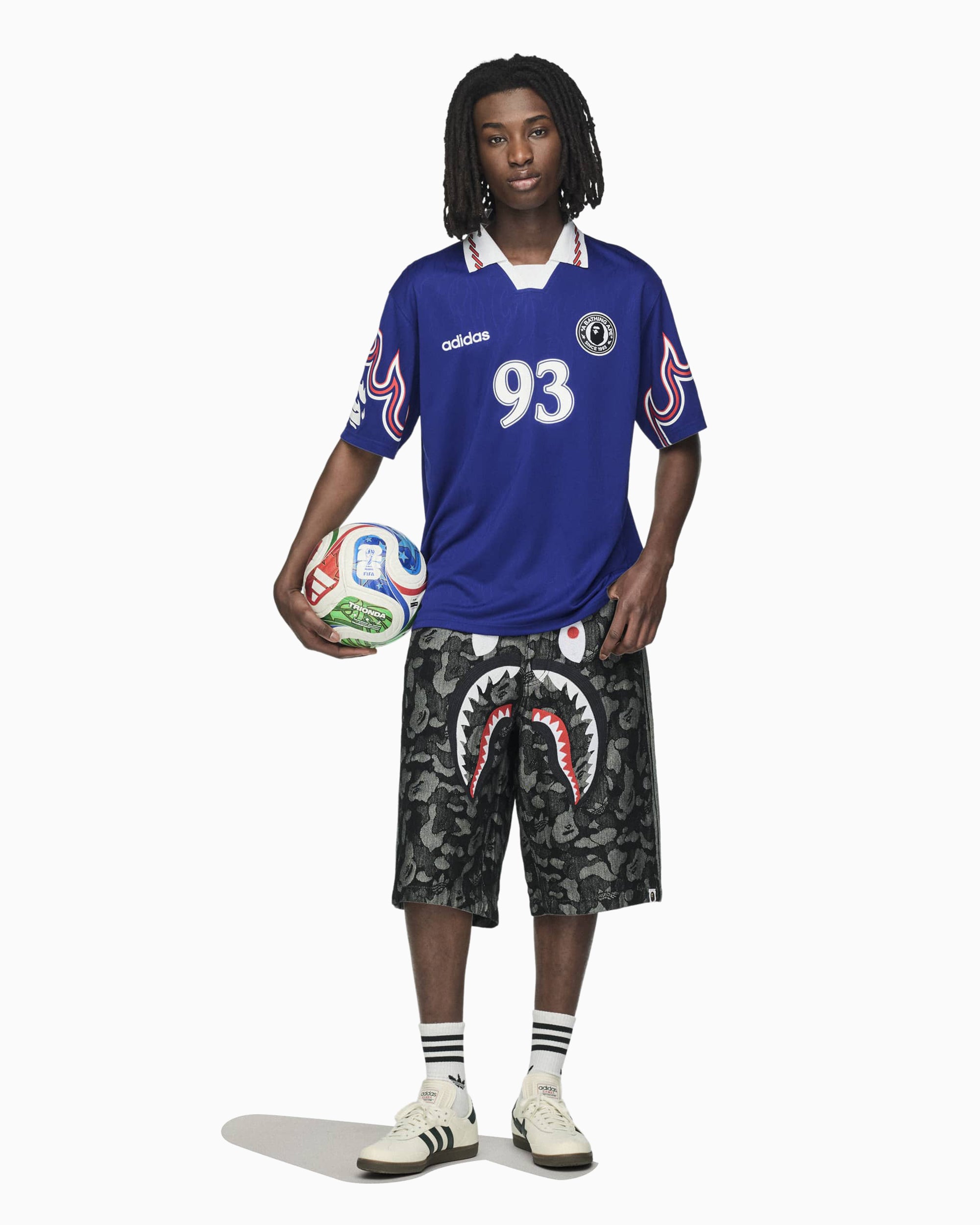 T-Shirts adidas Originals x BAPE SSL Flame Graphic Relaxed Men's Jersey T-Shirt - KF4914