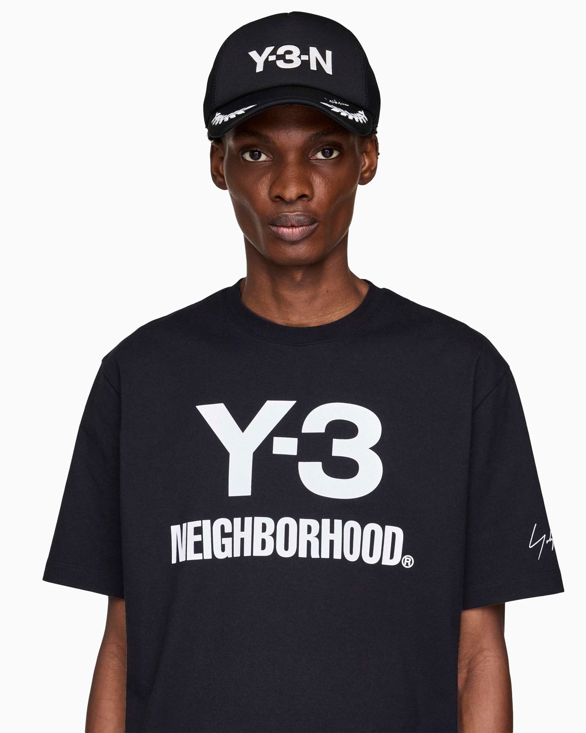 T-Shirts adidas Y-3 x Neighborhood Logo LS Logo Relaxed Men's T-Shirt - JW6999