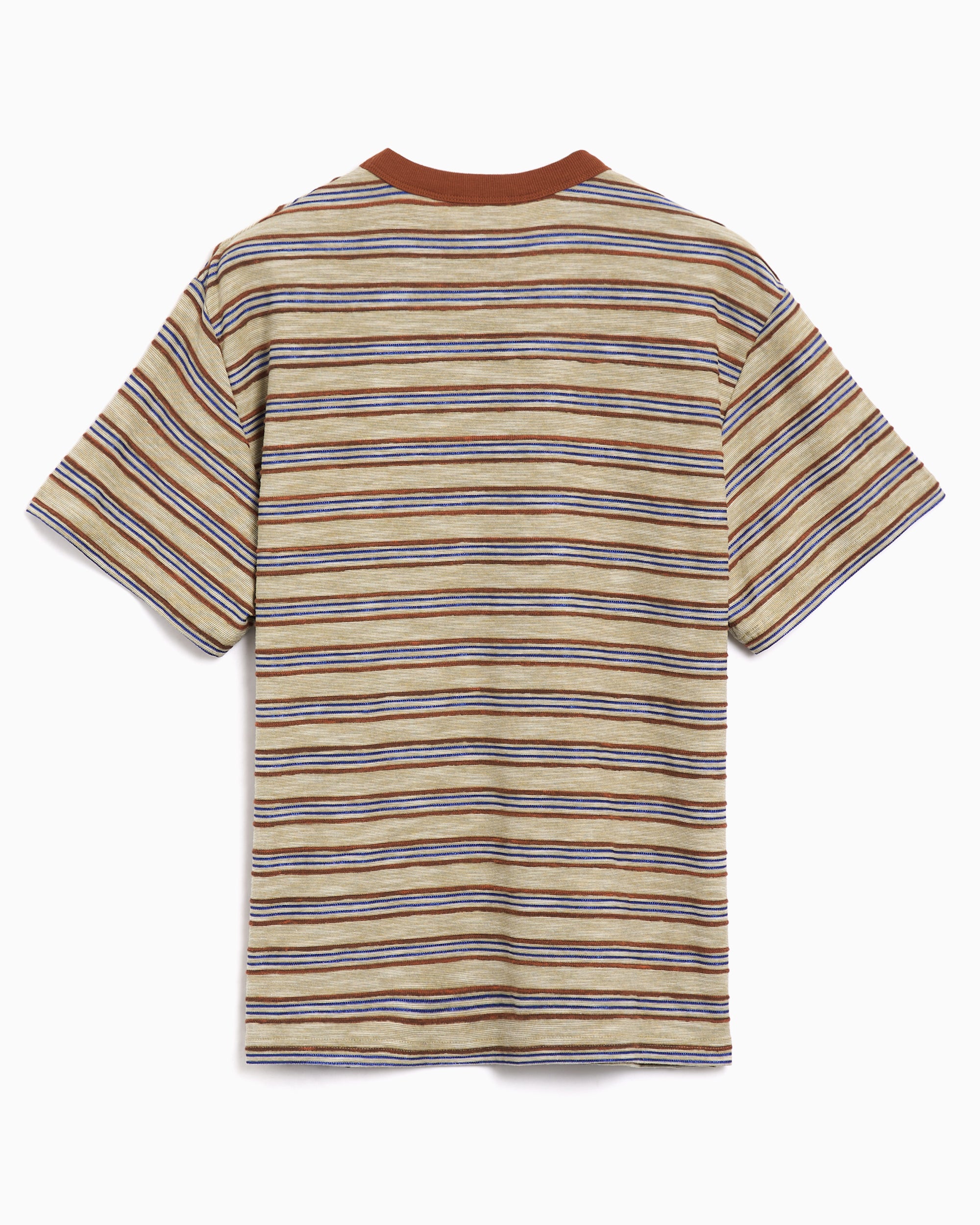 T-Shirts Brain Dead Pudu Striped Men's T-Shirt - BDF25TO00047-NATU