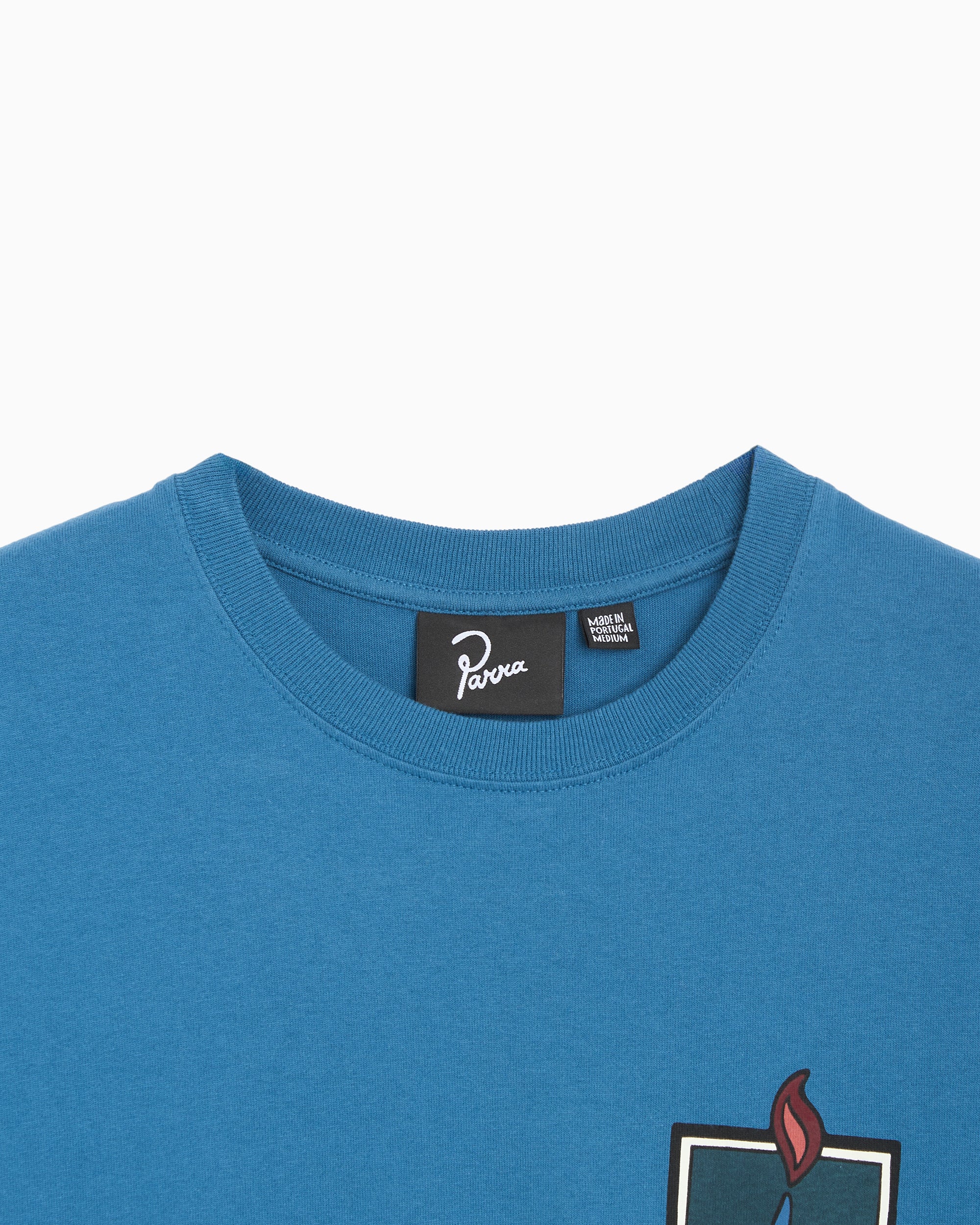 T-Shirts by Parra Hands Of Time Graphic Boxy Men's T-Shirt - 55285-BLUE
