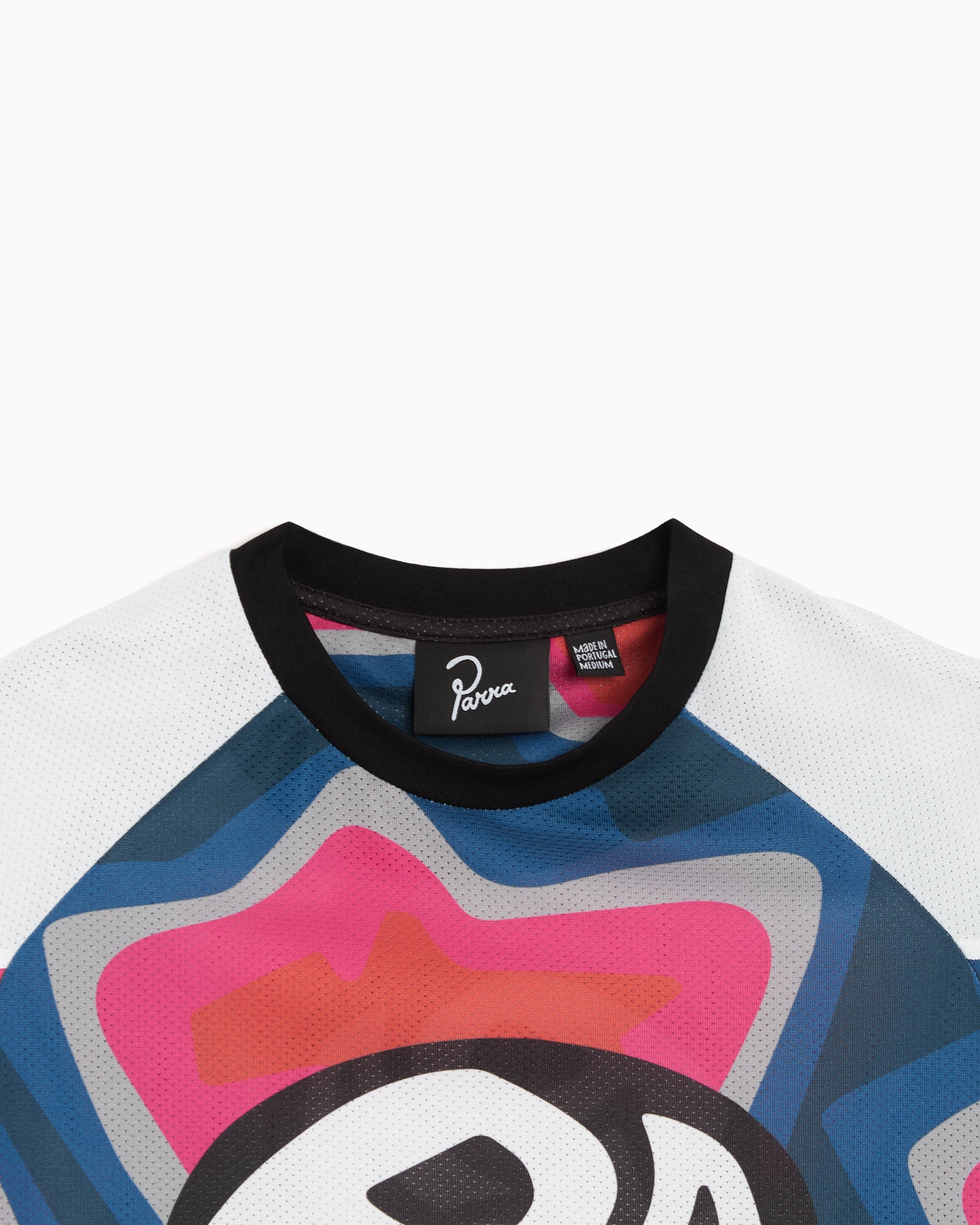 T-Shirts by Parra MTB Competition Graphic Long-Sleeved Relaxed Men's T-Shirt - 55415-WHITE