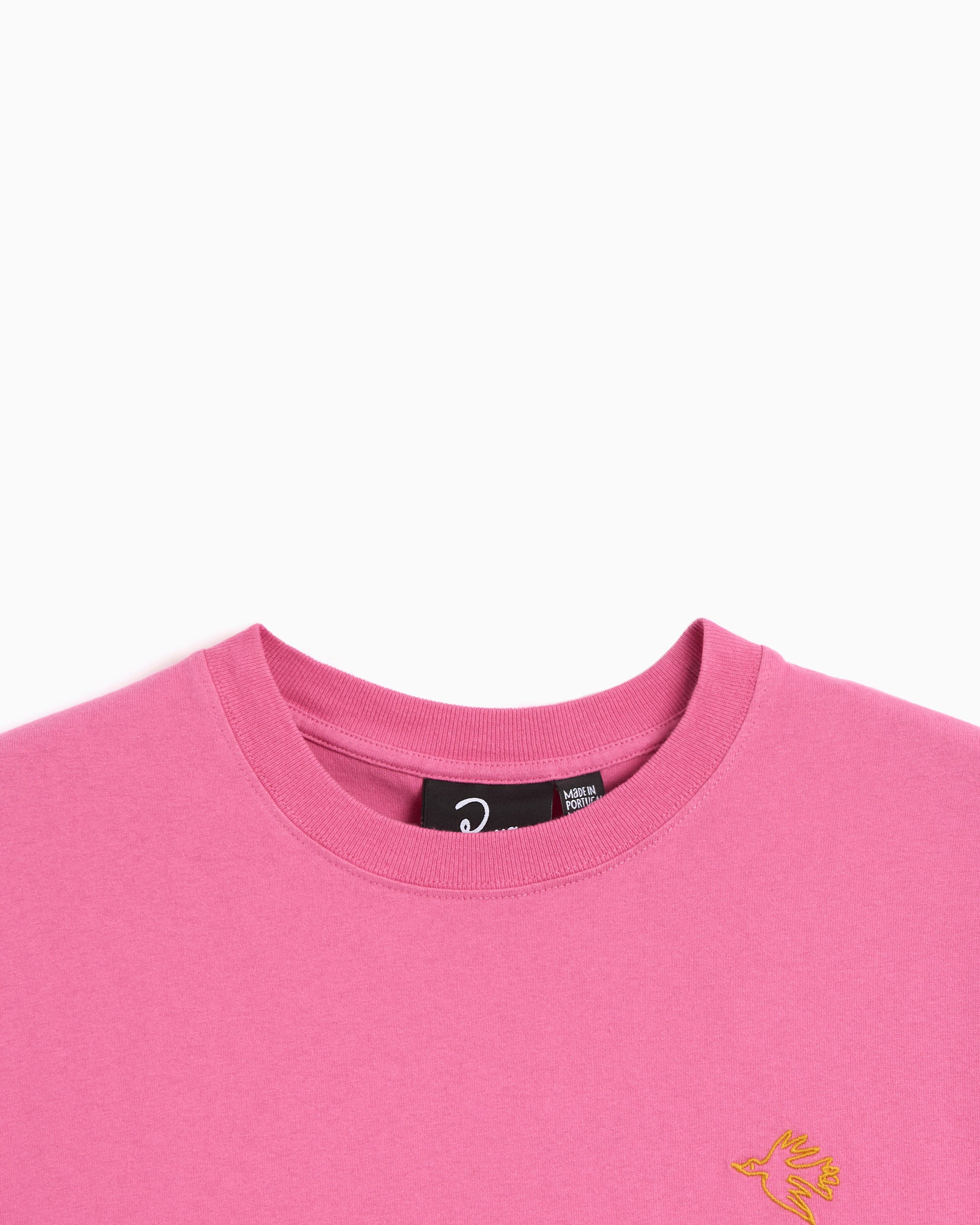 T-Shirts by Parra Yarn Bird Embroidered Boxy Men's T-Shirt - 55370-PINK