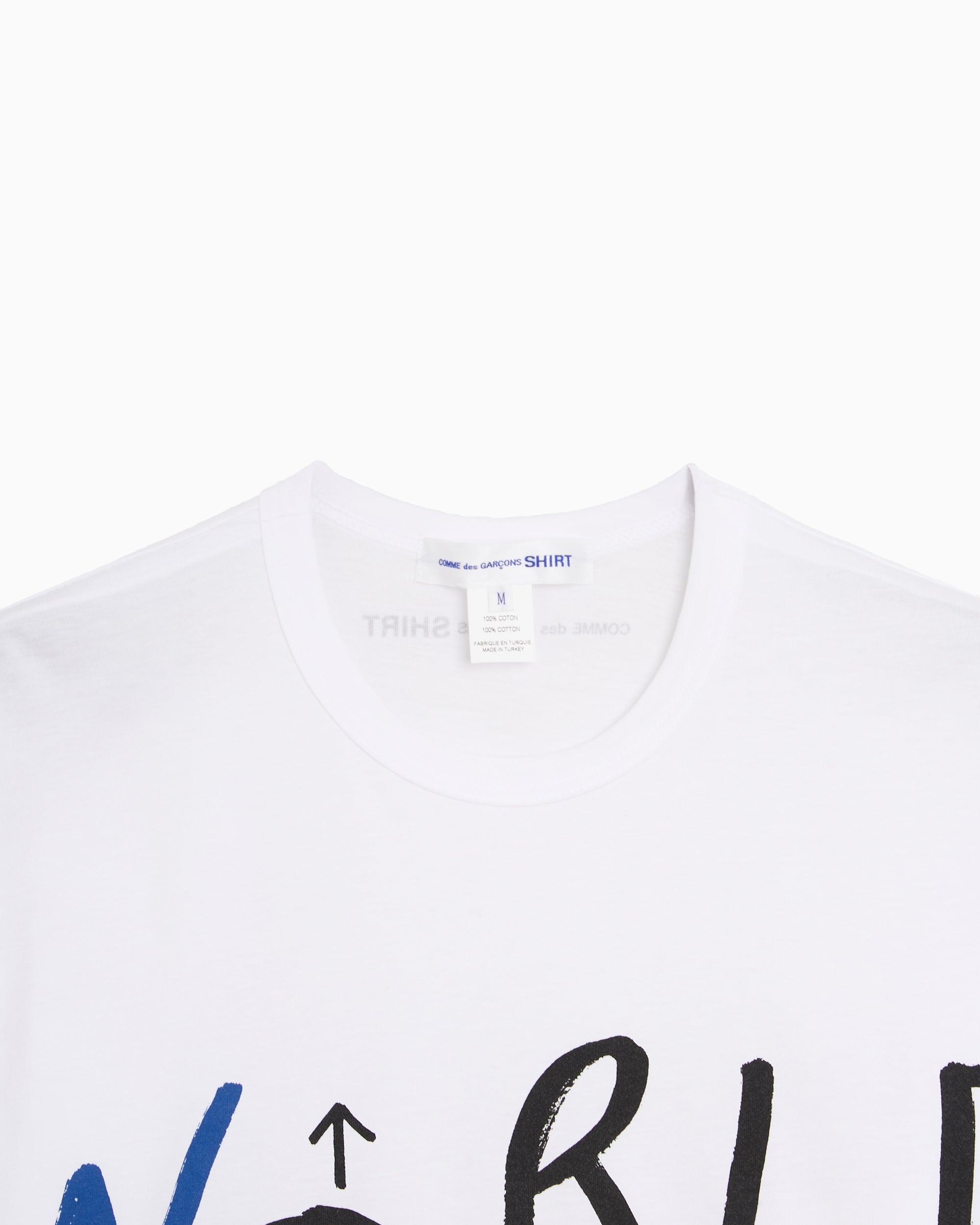 T-Shirts Comme Des Garçons Shirt x Dan Perjovschi "World Hope" Graphic Oversize Men's T-Shirt - FQ-T039-S26-1