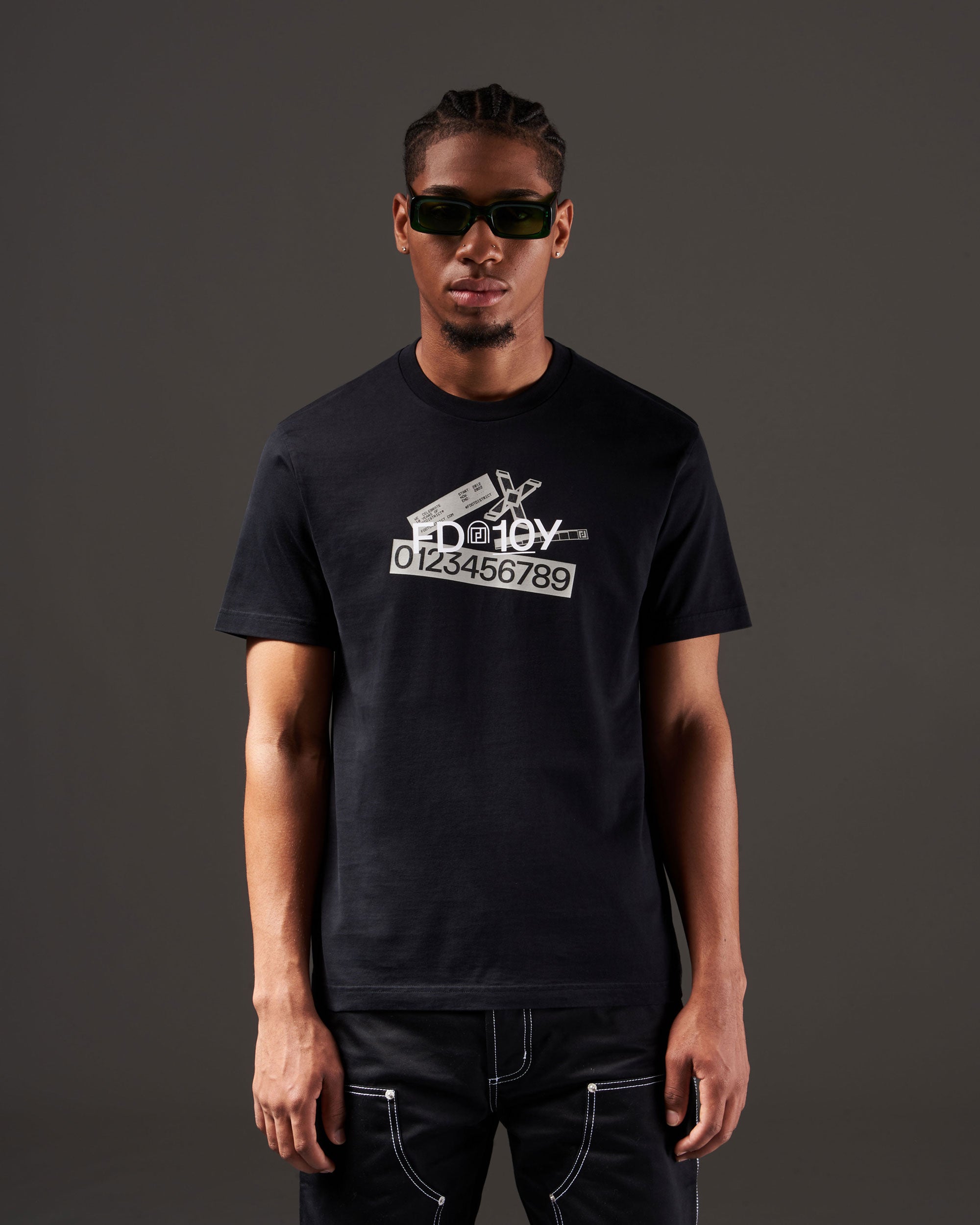 T-Shirts FOOTDISTRICT 10th Anniversary FD10Y Unisex T-Shirt Unisex T-Shirt - FDFW23-TEE1-BLACK