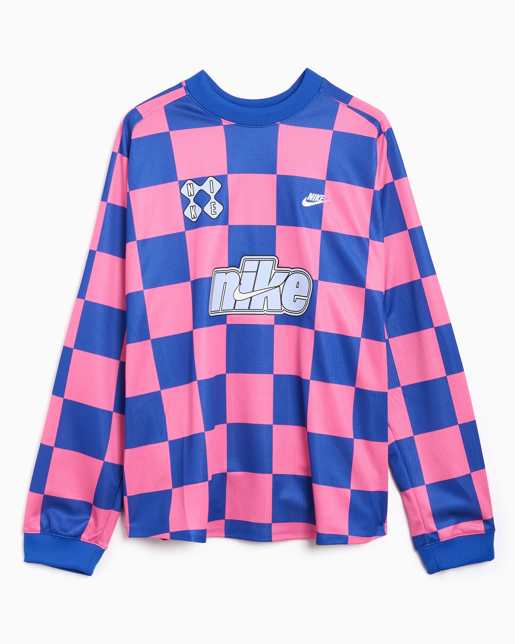 T-Shirts Nike Sportswear Club Goalie Plaid Long-Sleeved Relaxed Men's Jersey T-Shirt - II4367-480