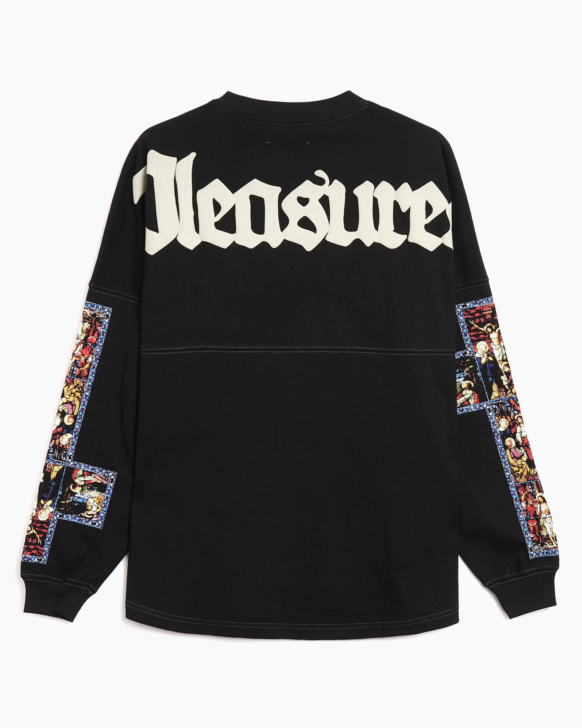 T-Shirts Pleasures Blasphemy Graphic Long-Sleeved Relaxed Men's T-Shirt - P26SP022-BLACK