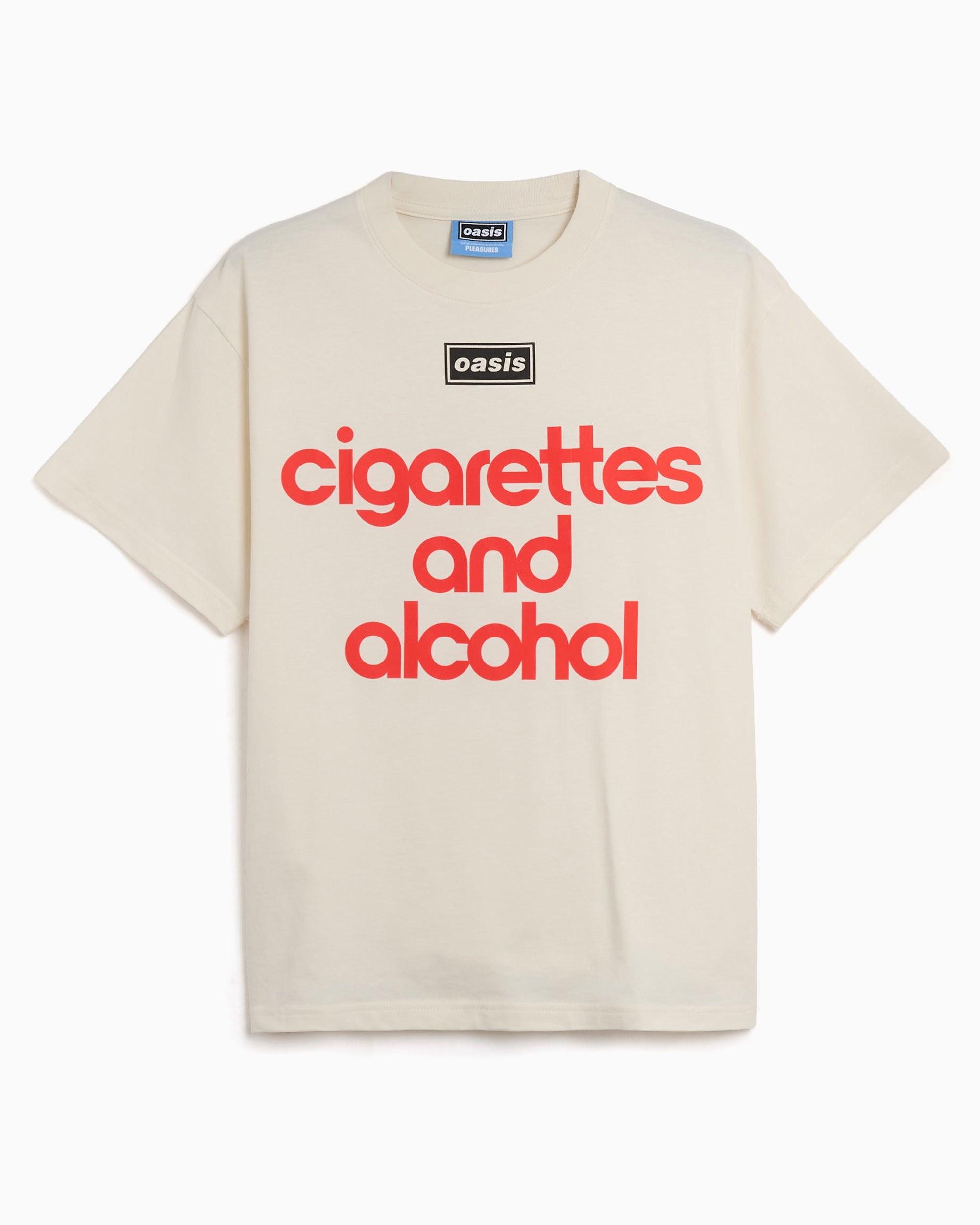 T-Shirts Pleasures x Oasis Nordique Graphic Relaxed Men's T-Shirt - P26OA008-VTGWHITE