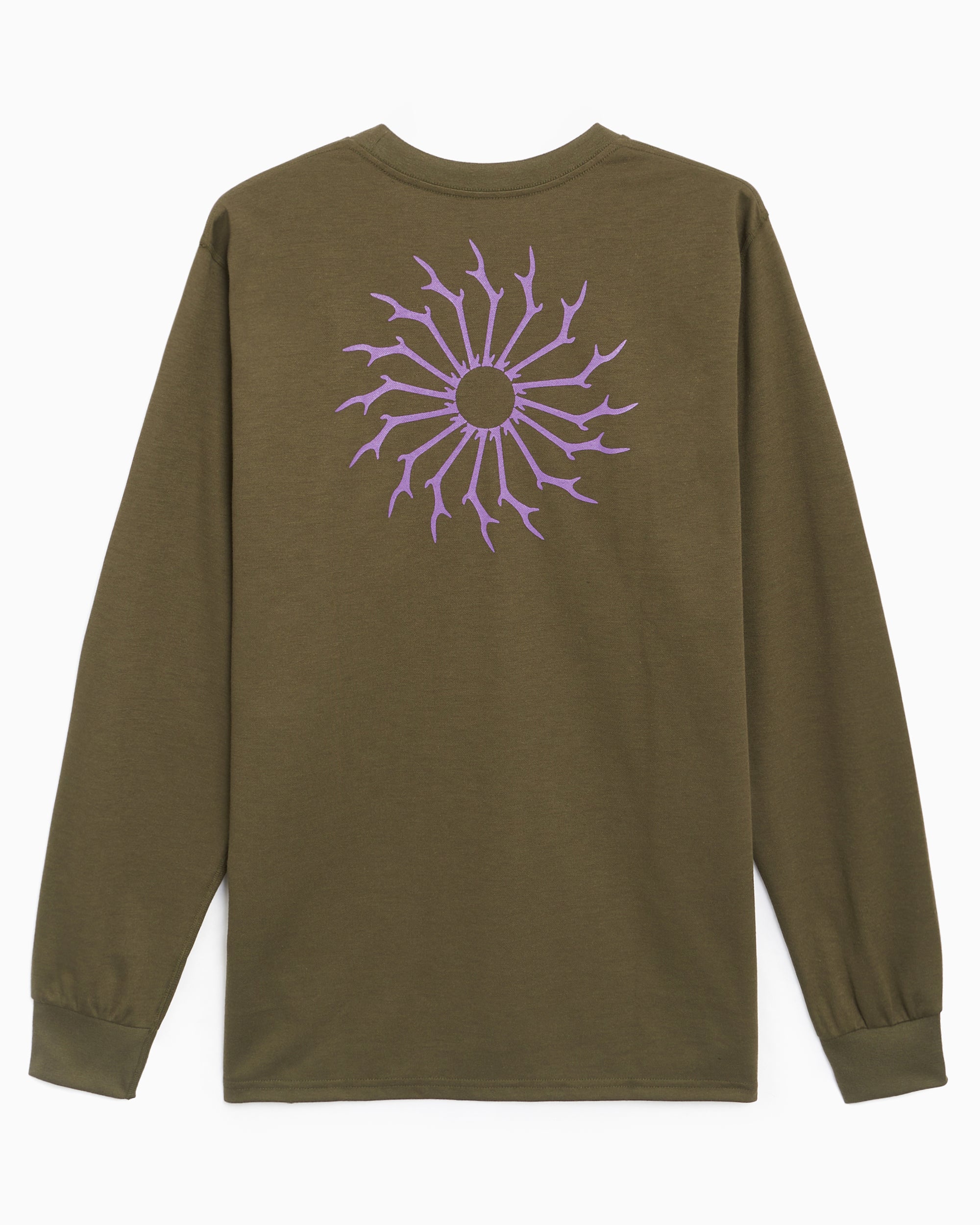 T-Shirts South2 West8 Round Men's Pocket Long Sleeve T-Shirt Men's T-Shirt - PU548-B-Green