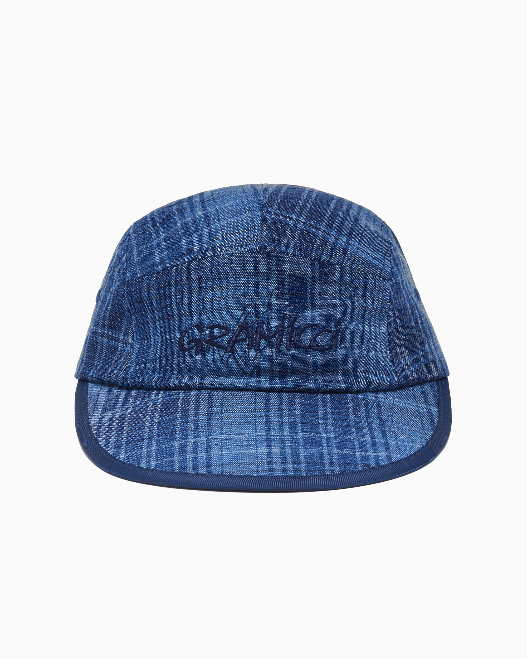 Caps Gramicci O.G. Long Bill Plaid Unisex Cap - G5FA-153-INDIGOCHECKEREDPLAID