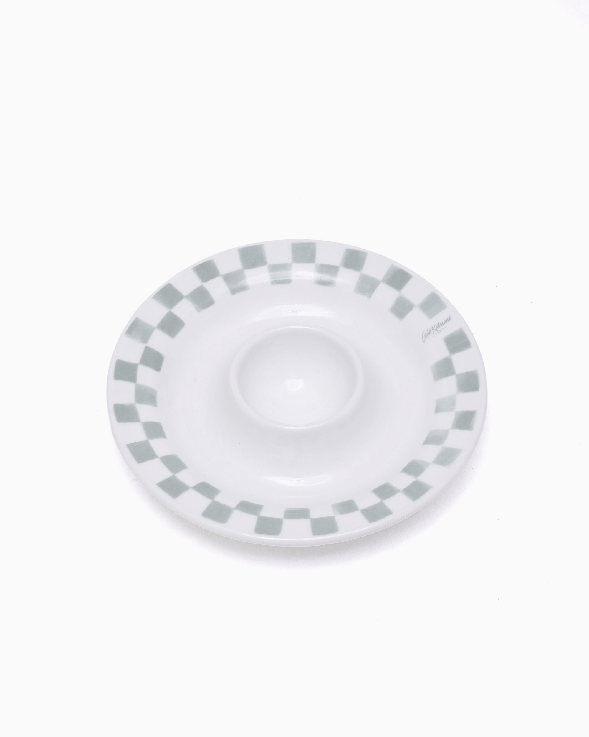 Decoration Café Kitsuné Checkerboard Porcelain Egg Cup - PU08104O0010-0386