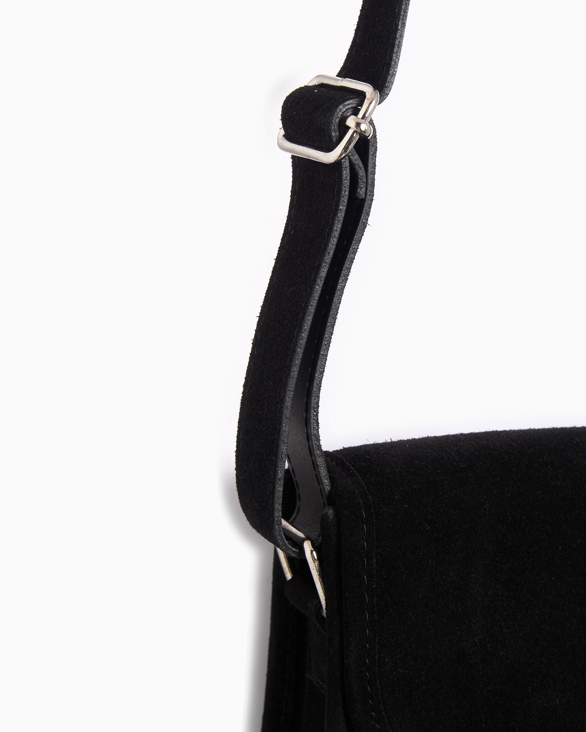 Handbags Arte Antwerp Suede Crossbody Bag Unisex Bag - AW25-177AC-Black