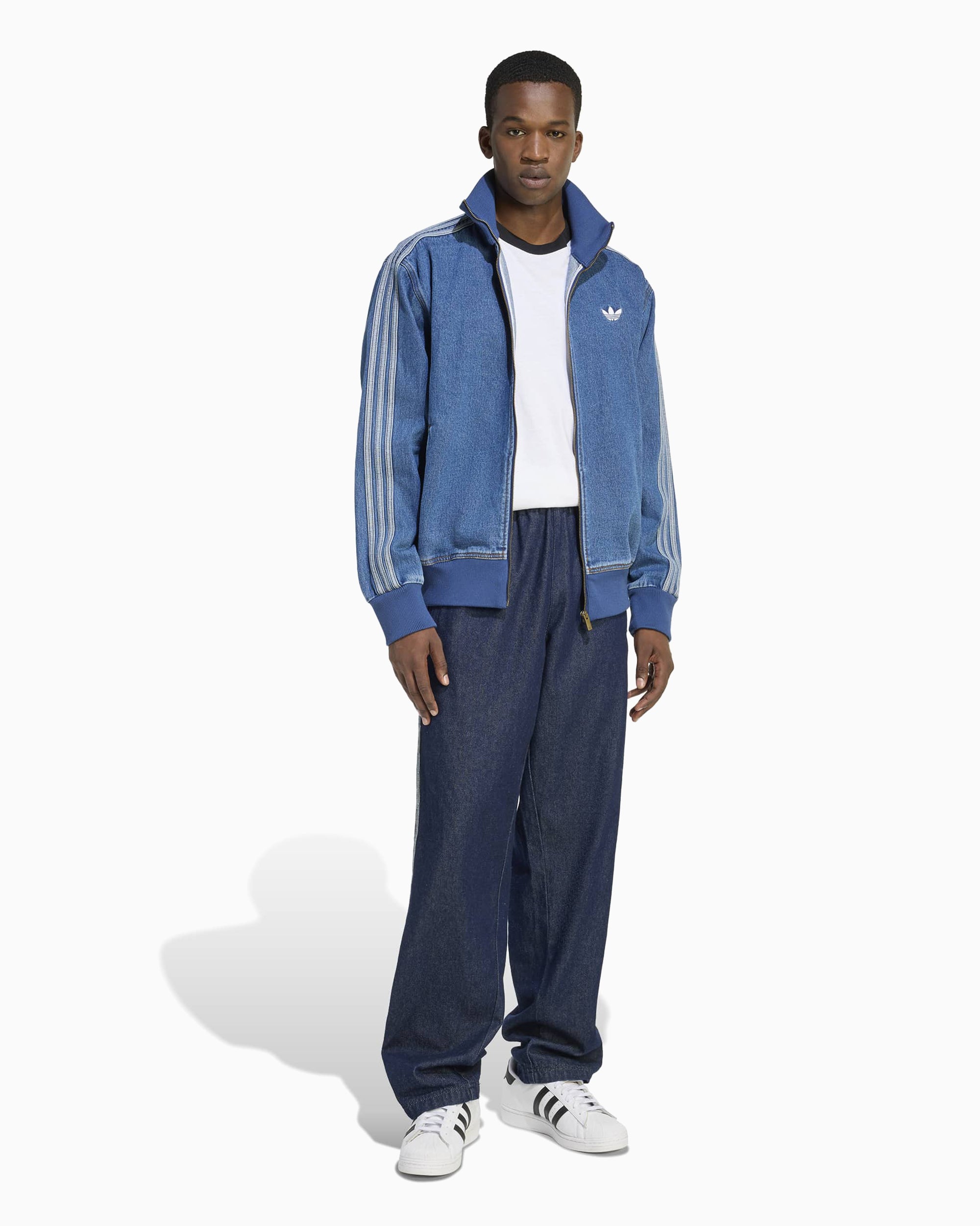 Jackets Coats adidas Originals Adicolor Denim Firebird Relaxed Men's Track Jacket - KD1517