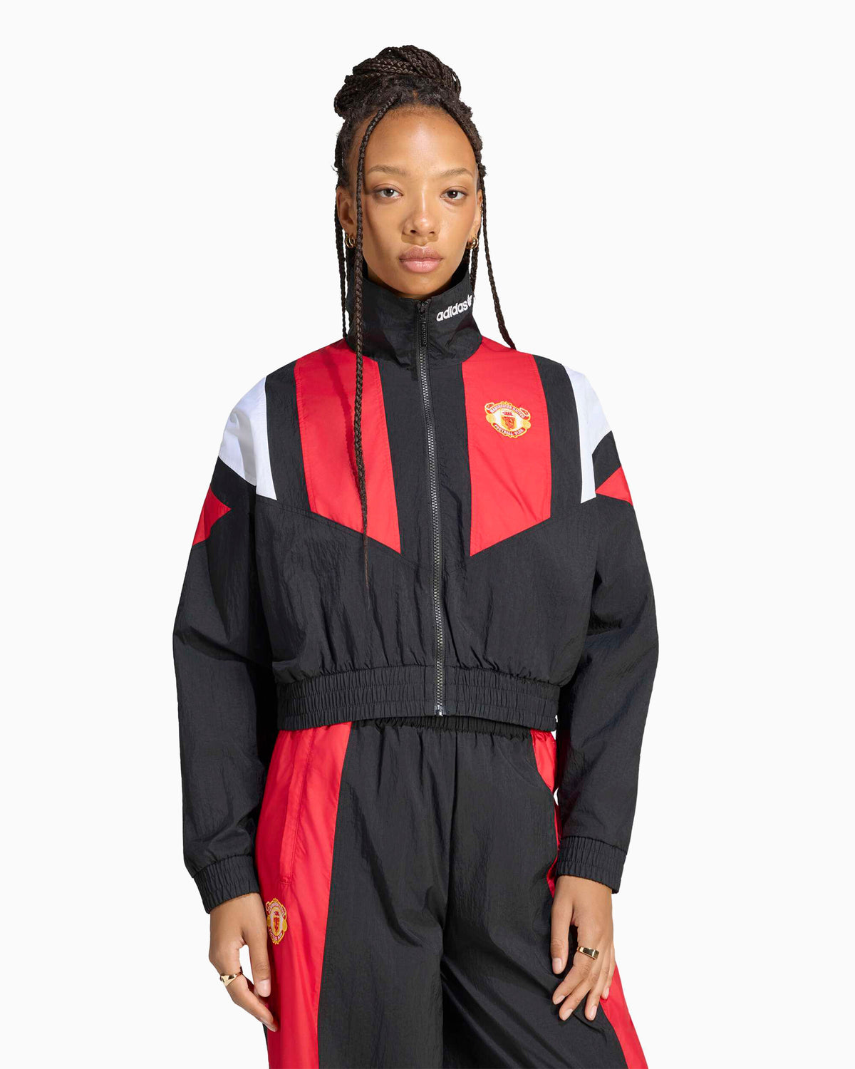 Jackets Coats adidas Originals Manchester United FC EQT Crop Women's Track Jacket - KH4834