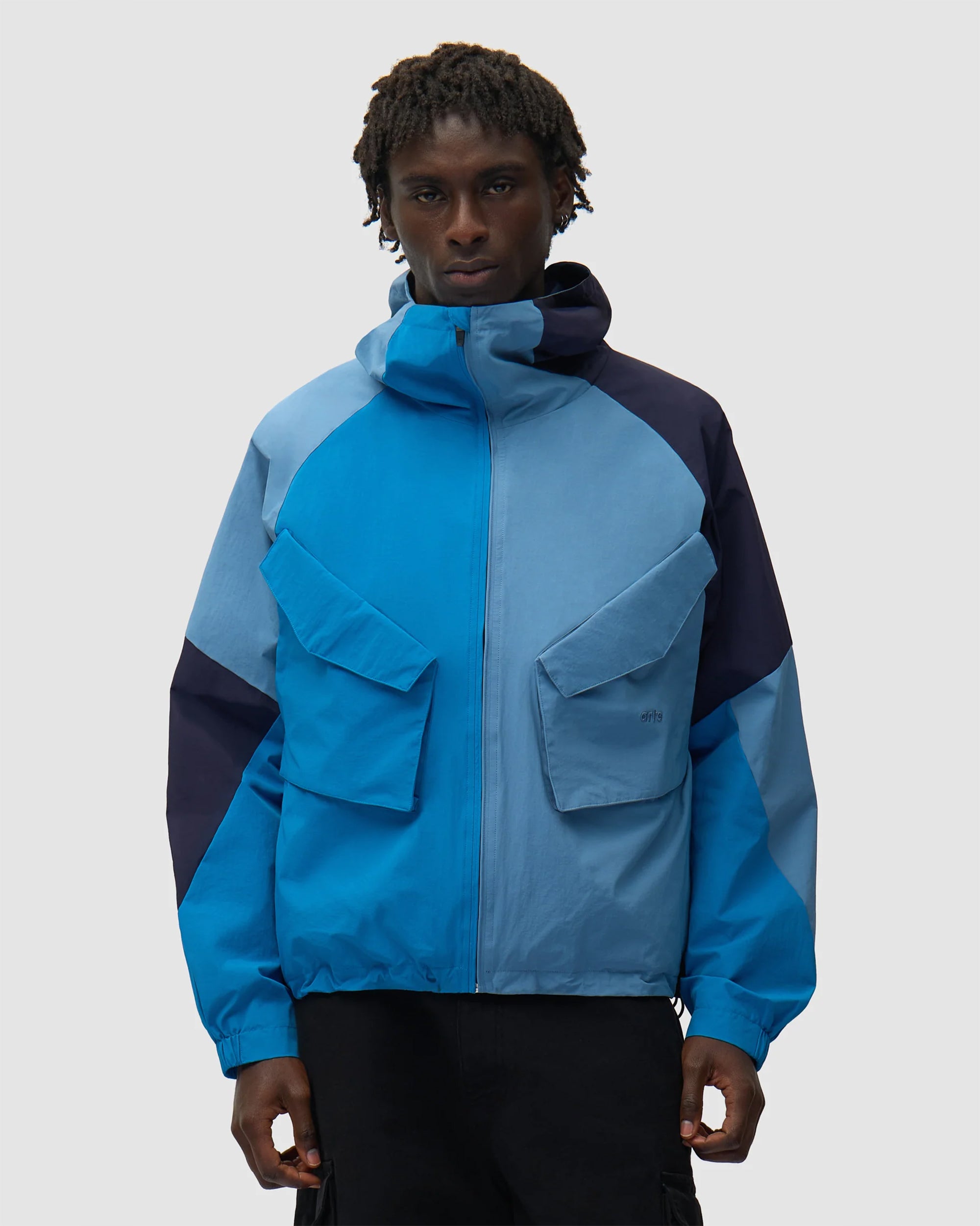 Jackets Coats Arte Antwerp MultiColor Technical Boxy Men's Light Jacket - SS26-047J-Blue