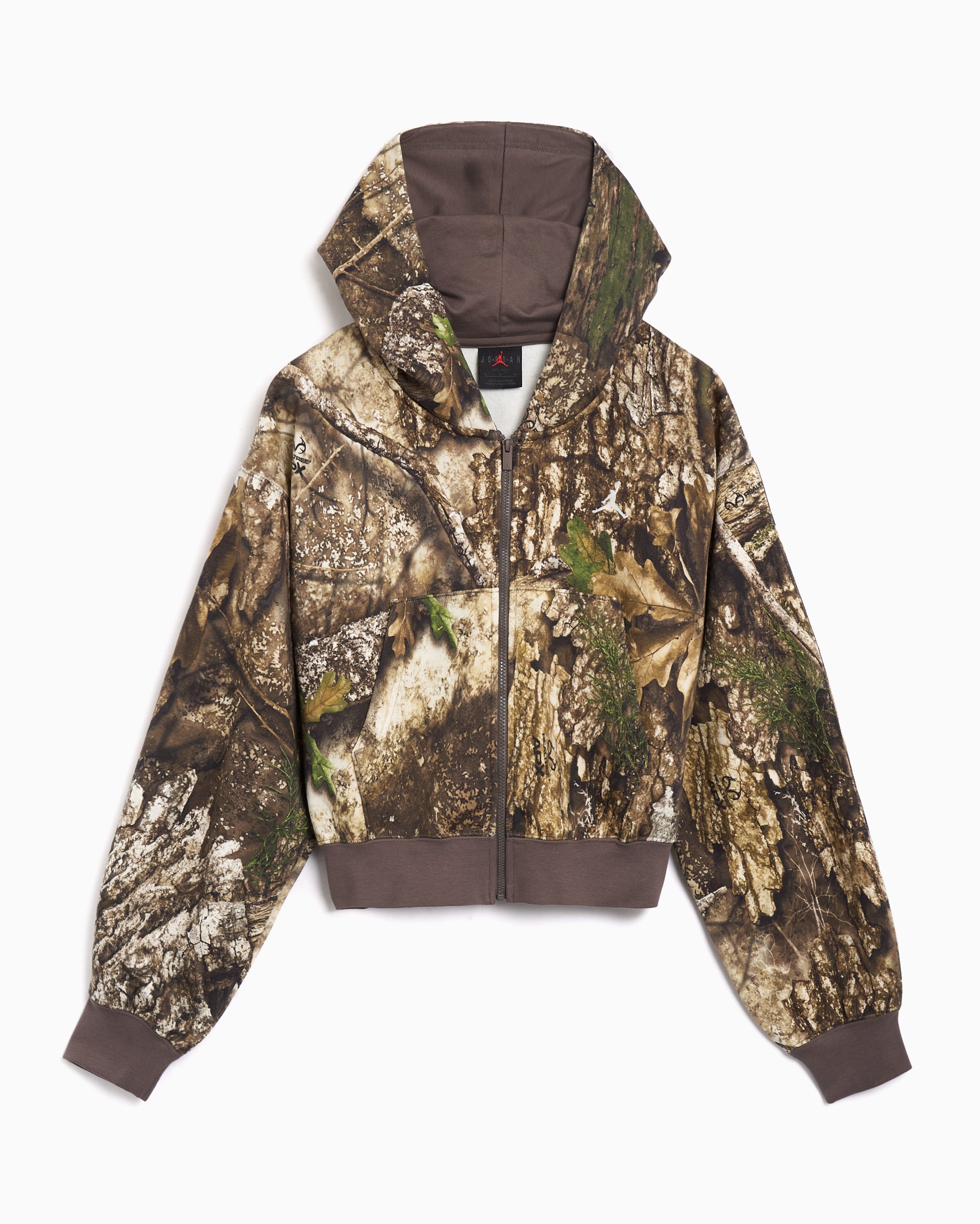Jackets Coats Jordan Brooklyn Realtree Fleece Camo Print Leaves Crop Women's Light Jacket - HV0469-133