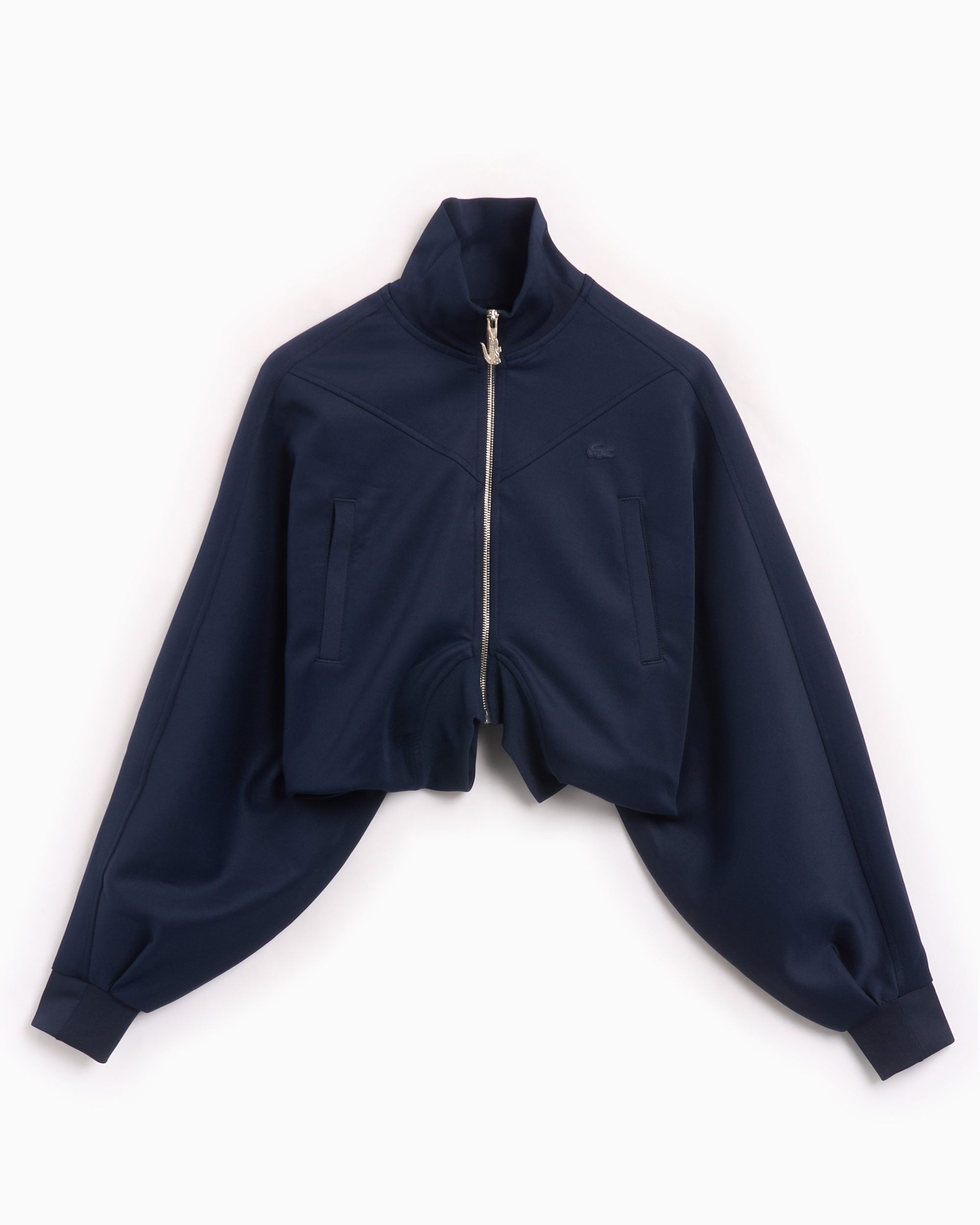 Jackets Coats Lacoste Women's Cropped High Neck Zip-Up Interlock Jacket - SF3567-00-166