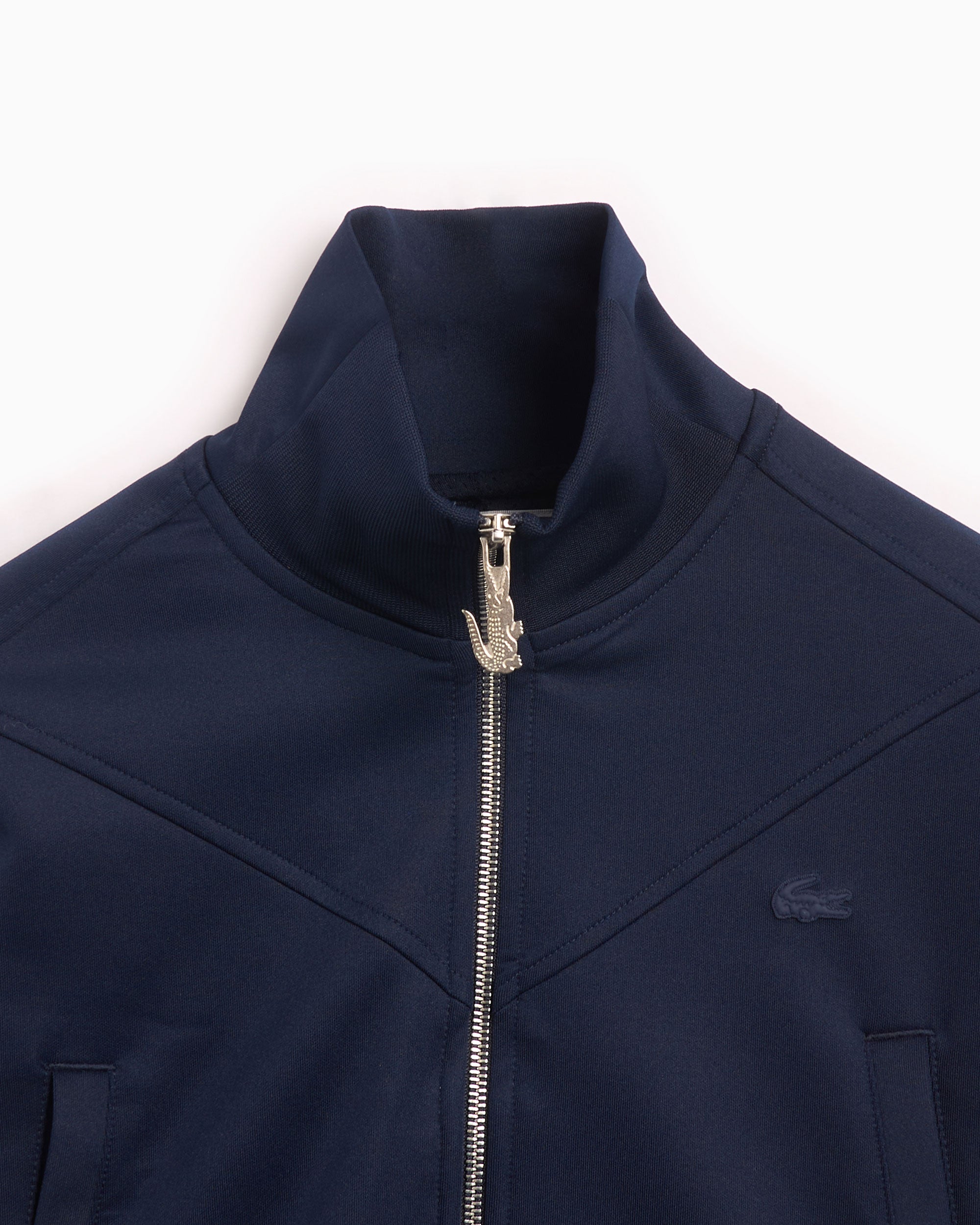 Jackets Coats Lacoste Women's Cropped High Neck Zip-Up Interlock Jacket - SF3567-00-166