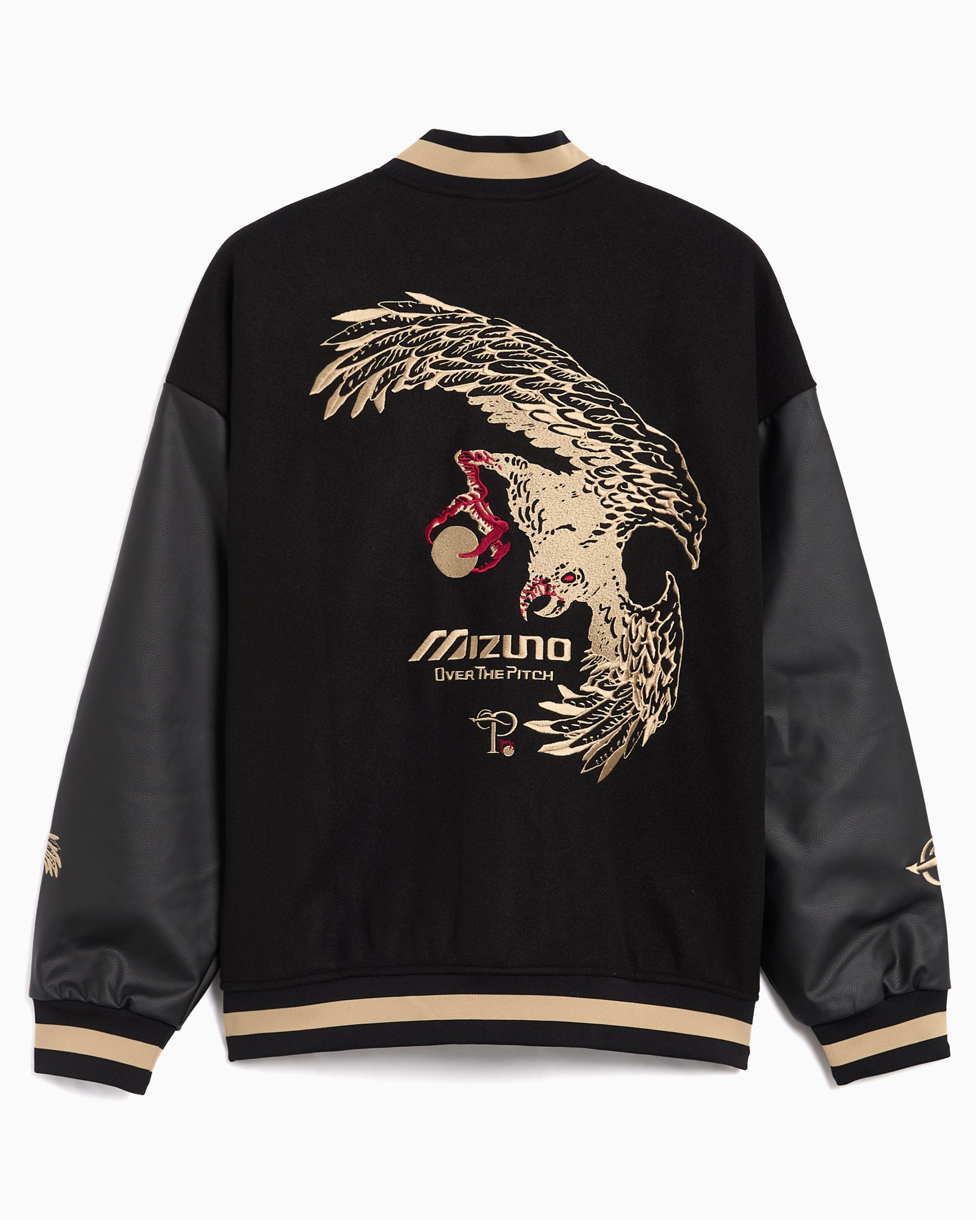 Jackets Coats OVER THE PITCH x Mizuno Varsity Logo Men's Varsity Jacket - 32TPAJ0209