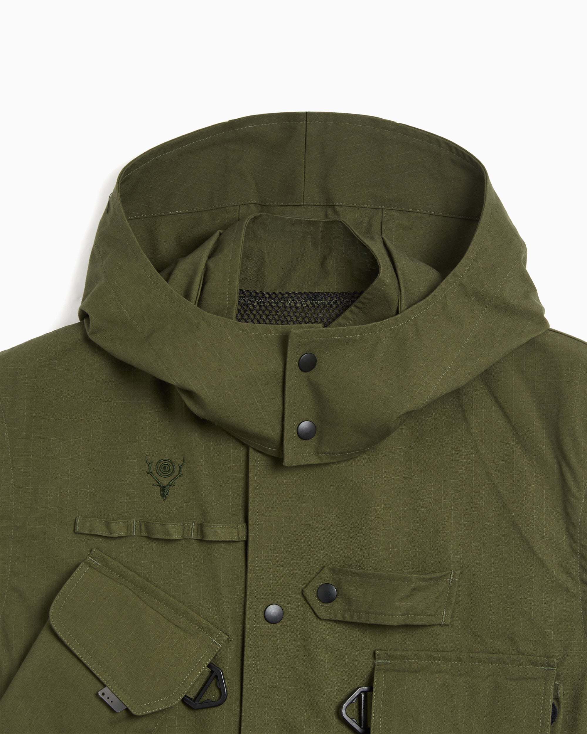 Jackets Coats South2 West8 Tenkara Trout Detachable Relaxed Men's Rain Jacket - SX643-A-Olive