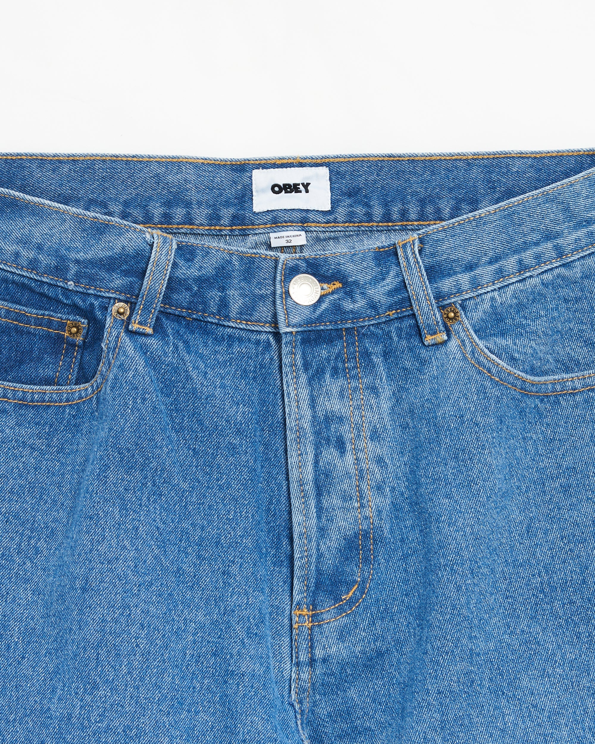 Jeans OBEY Clothing Hardwork Men's Denim Pants Men's Baggy Jeans - 142010077-LIN