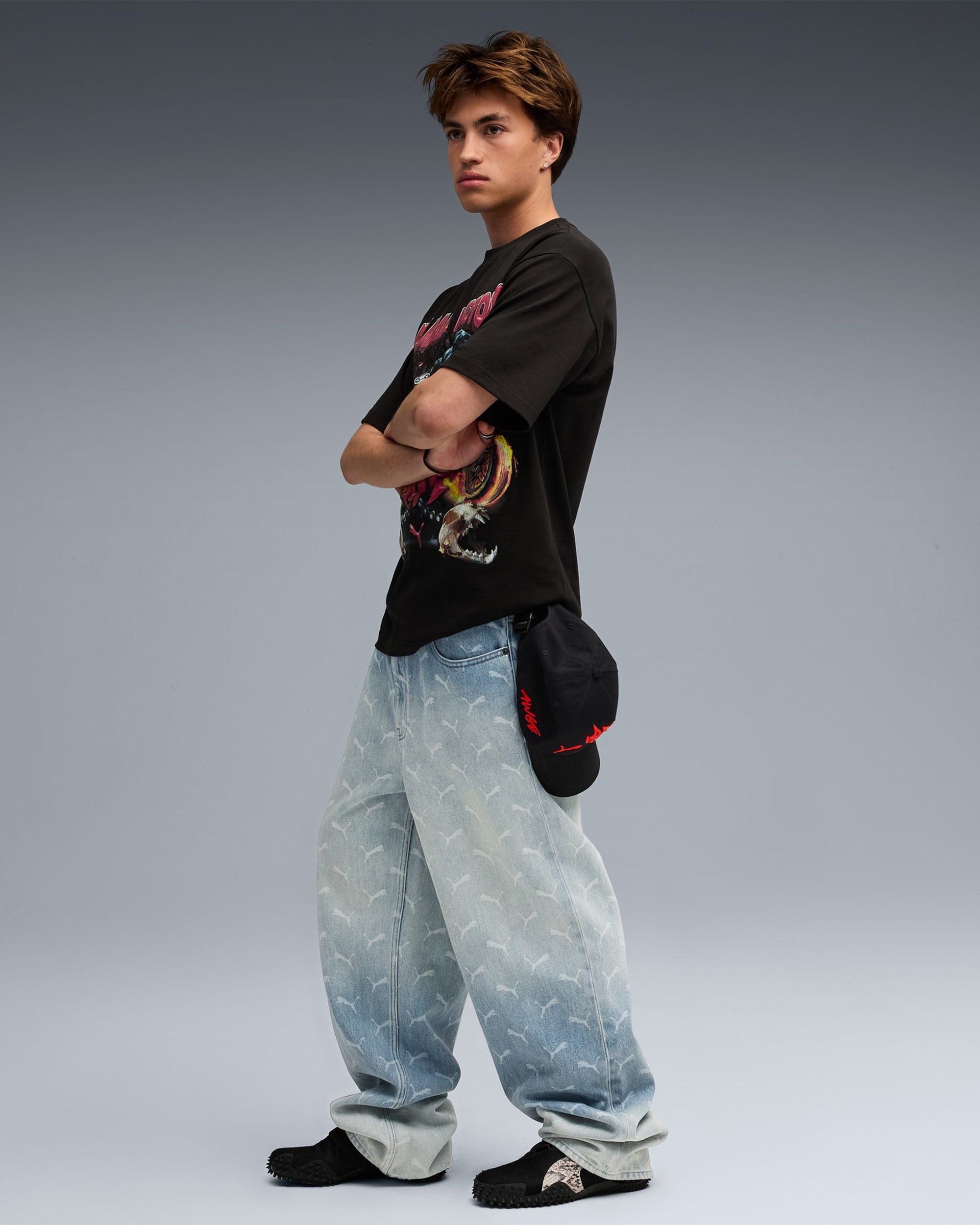 Jeans Puma x A$AP ROCKY Laser Monogram Men's Baggy Jeans - 633428-01