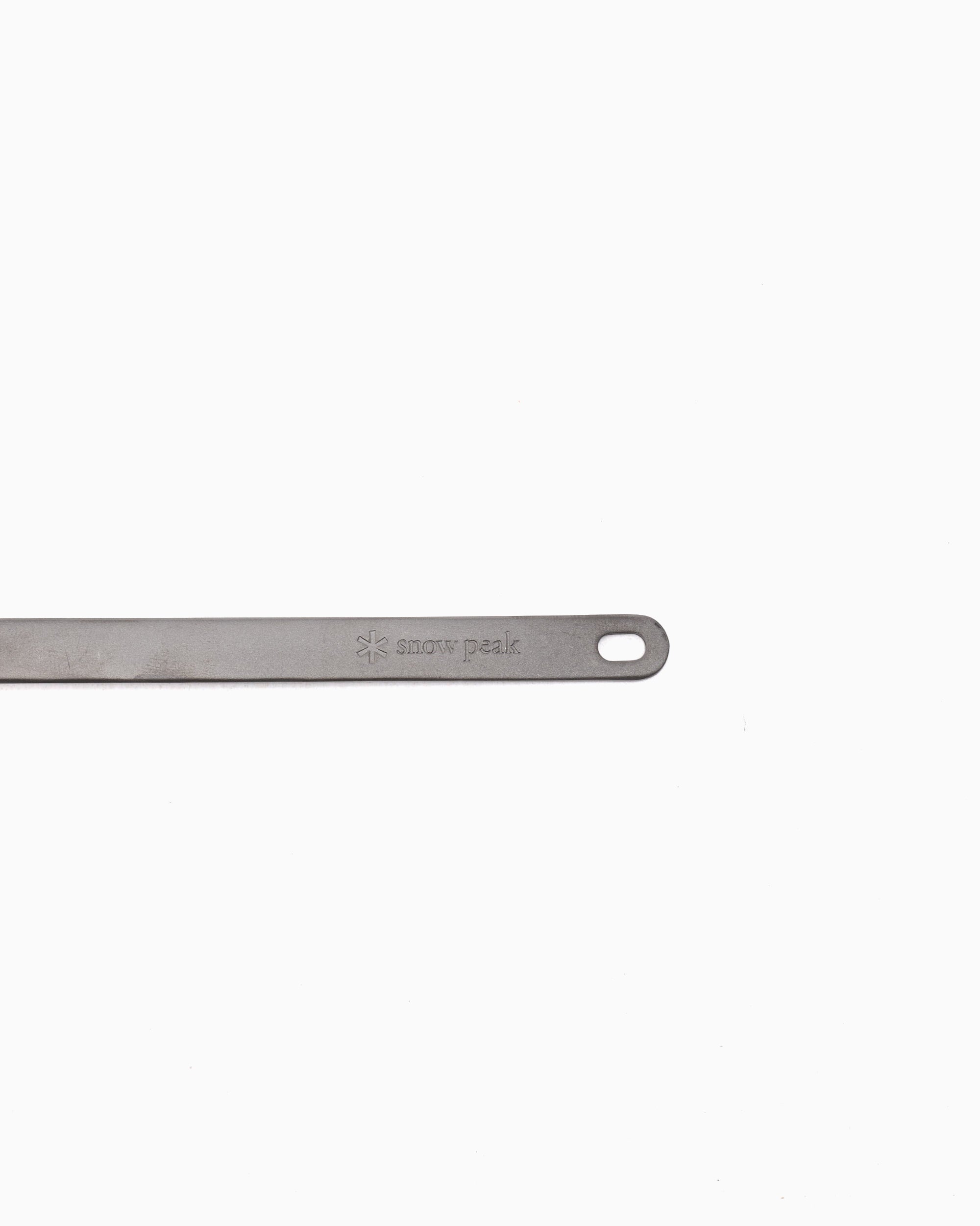 Snow Peak Set Cucchiaio e Forchetta Con Logo Inciso | Argento