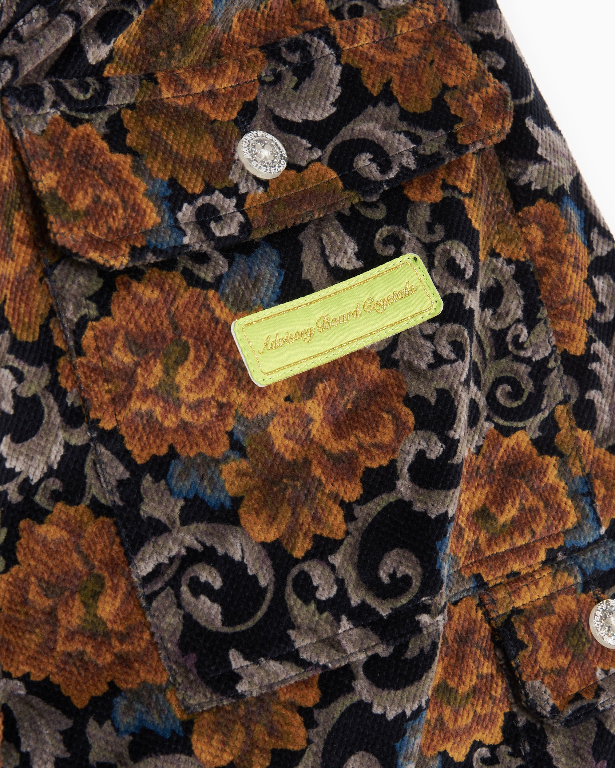 Pants Advisory Board Crystals Abc. Floral Jacquard Men's Work Pants Men's Pants - ABCFW23FJWP-Black/Gold
