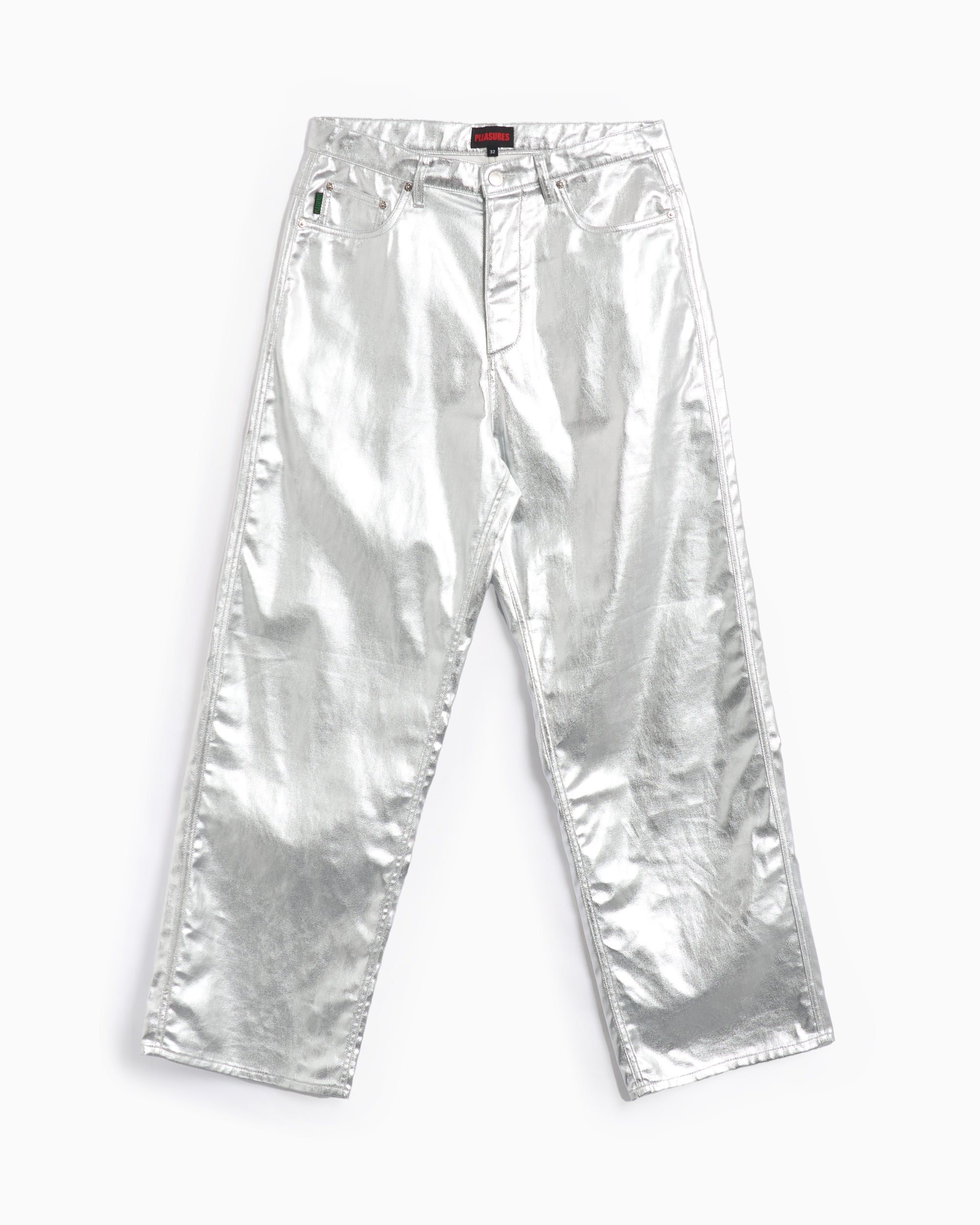 Pants Pleasures Latex Formula Men's Baggy Pants Relaxed Men's Baggy Pants - P24F039-SILVER