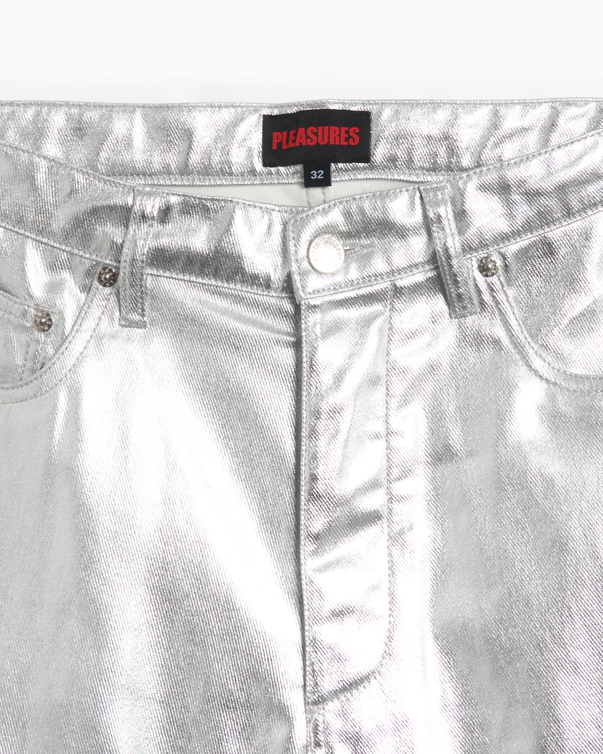 Pants Pleasures Latex Formula Men's Baggy Pants Relaxed Men's Baggy Pants - P24F039-SILVER