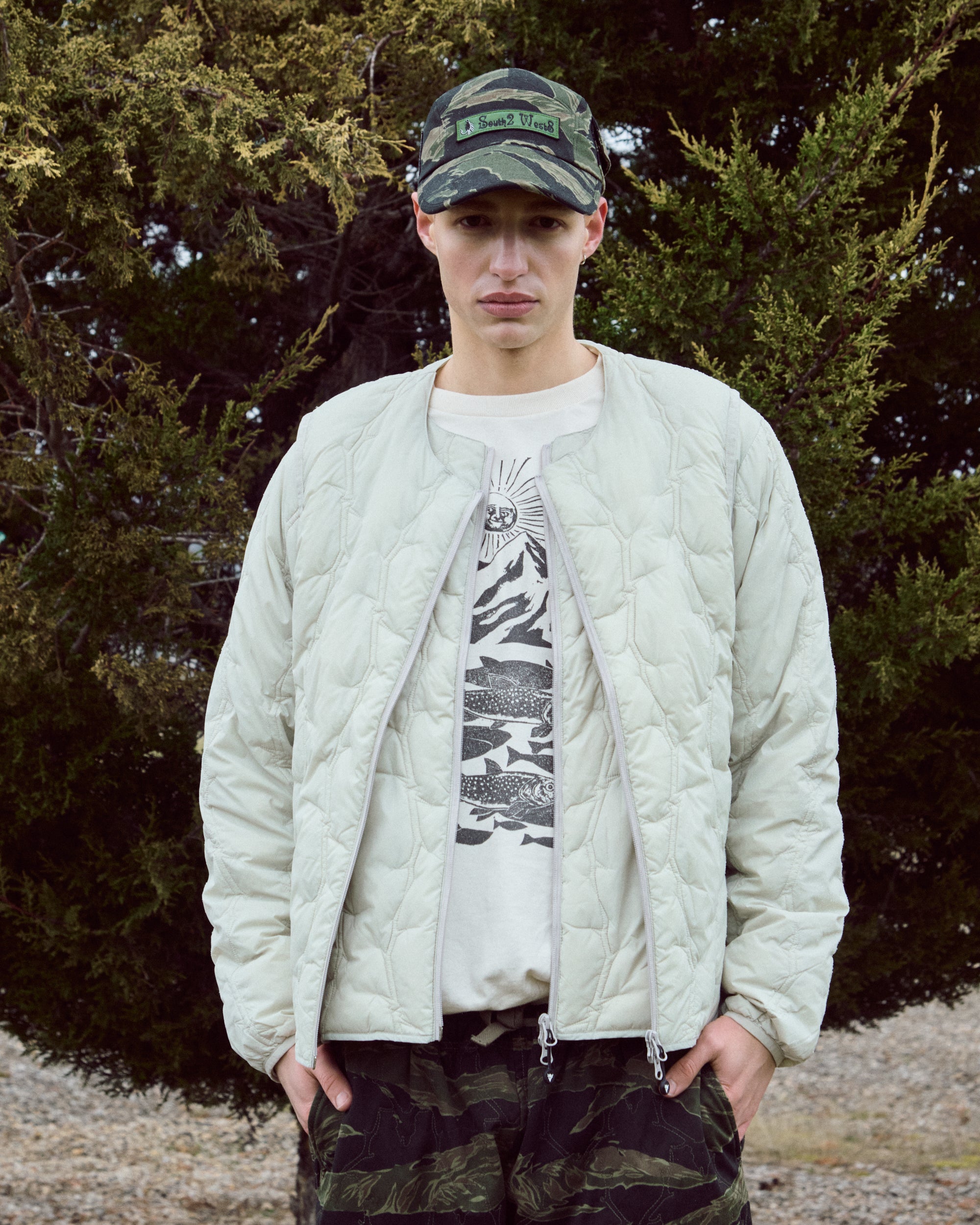 Pants South2 West8 String Slack Camo Relaxed Men's Sweatpants - RW575-Camo