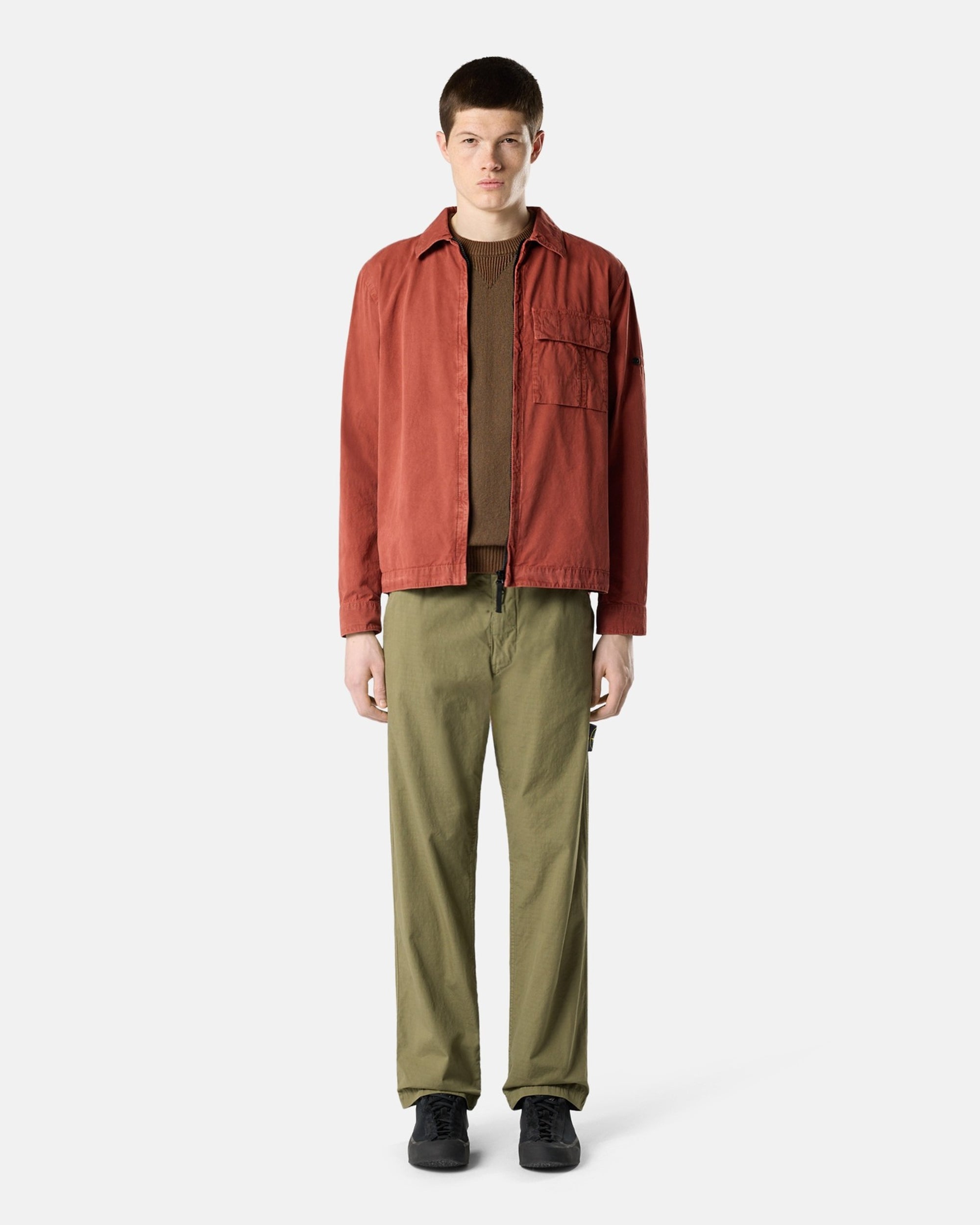 Pants Stone Island Mercerised Cotton Ripstop Relaxed Men's Chino Pants - L1S153100008-V005G