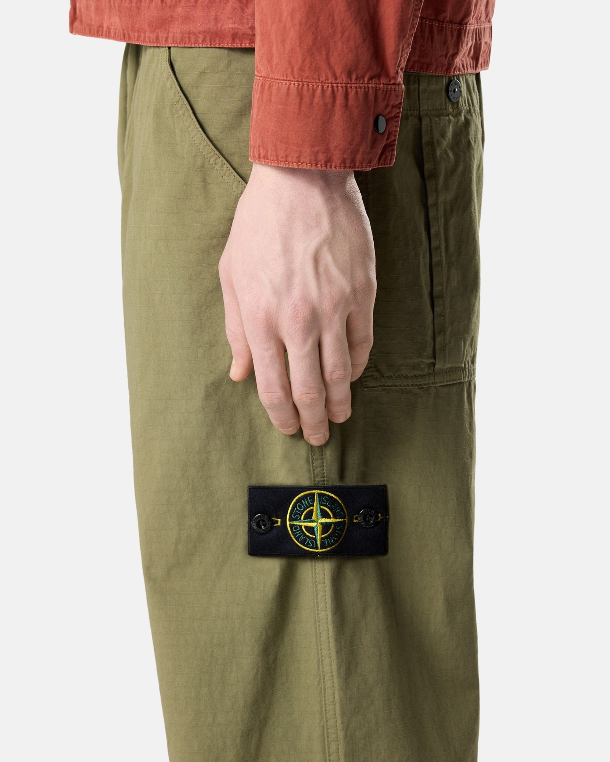 Pants Stone Island Mercerised Cotton Ripstop Relaxed Men's Chino Pants - L1S153100008-V005G