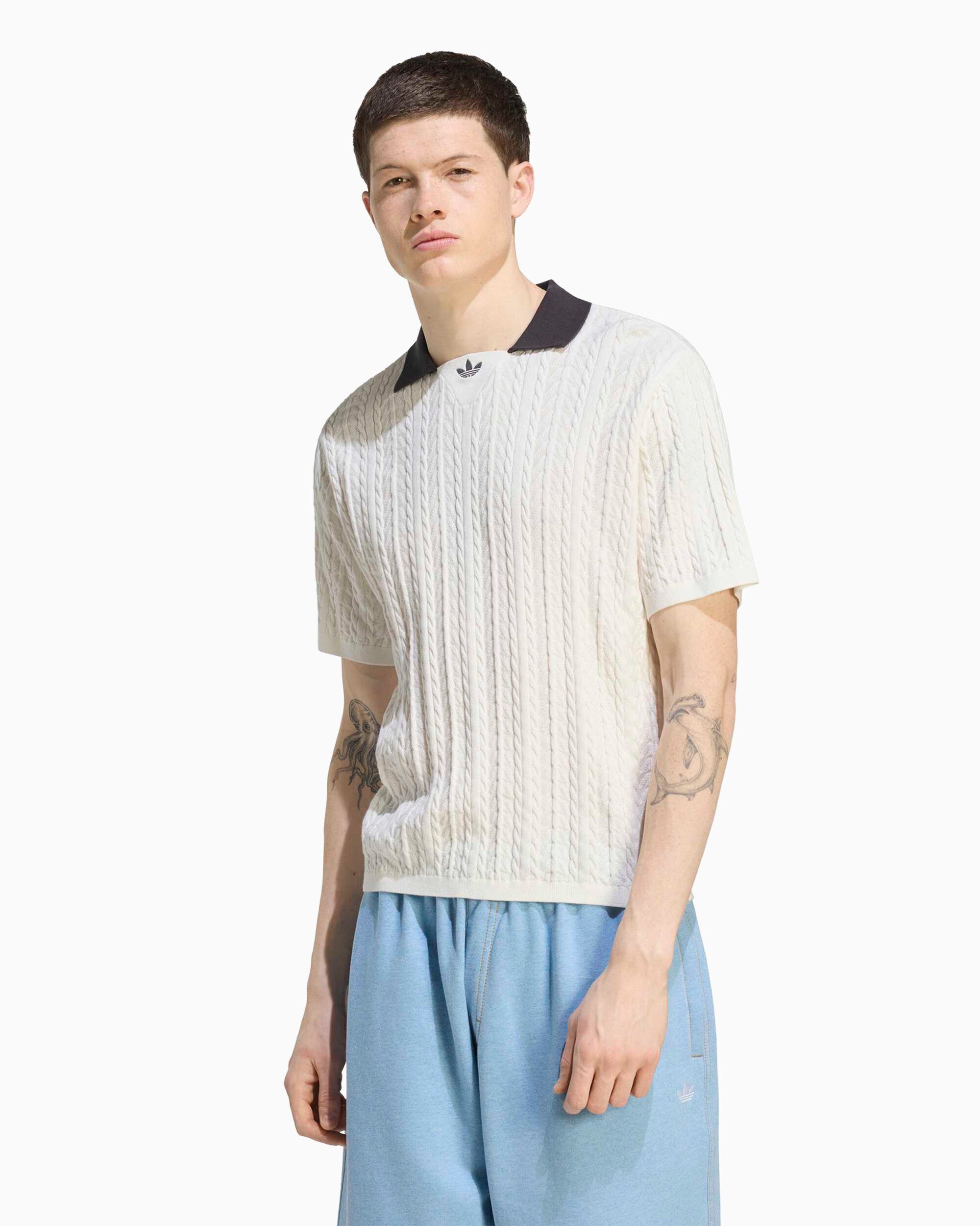 Polo shirts adidas Originals Cable Knit Relaxed Men's Polo Shirt - KR9765